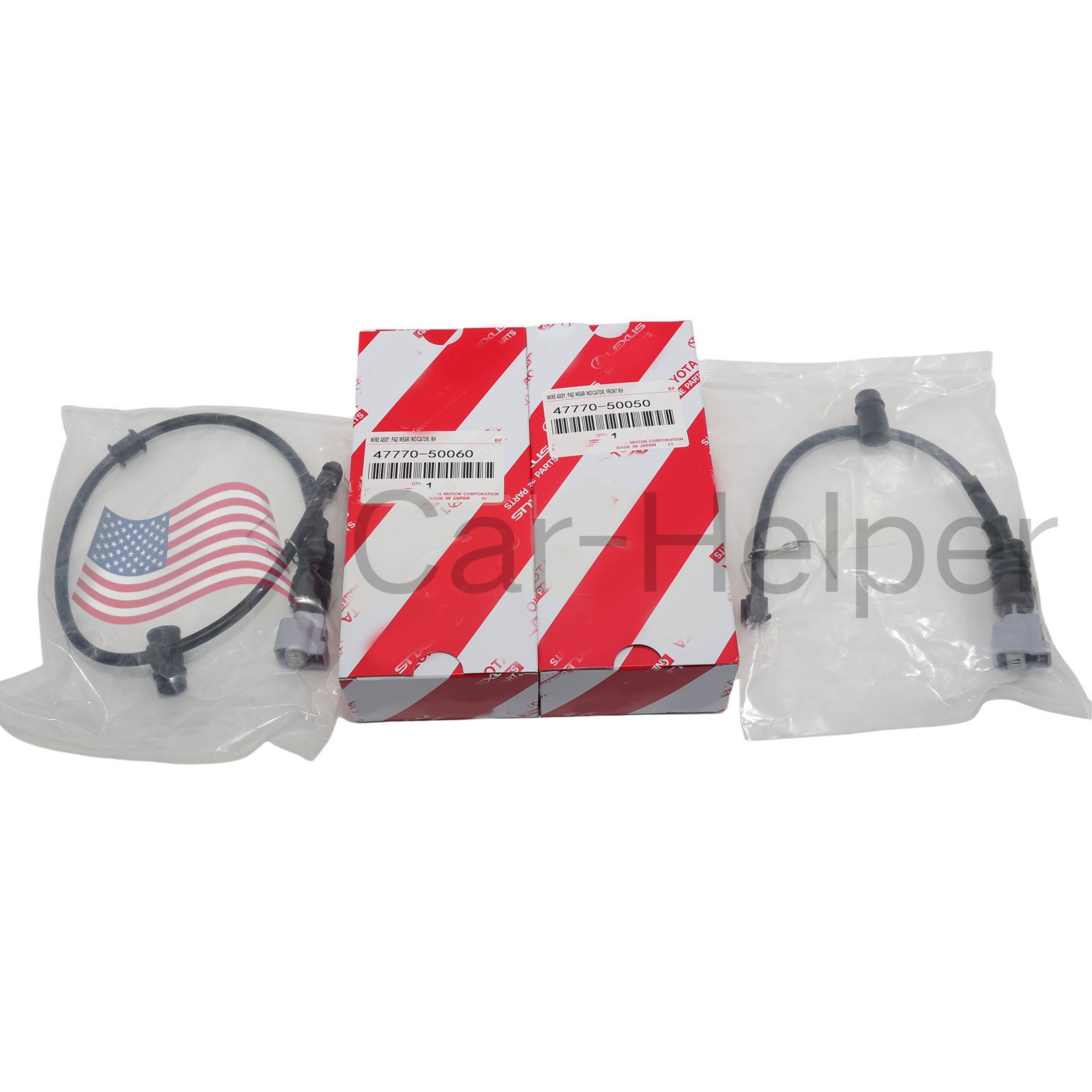 OEM NEW 2Pcs Front and Rear Brake Pad Sensor For Lexus LS430 4777050050&60