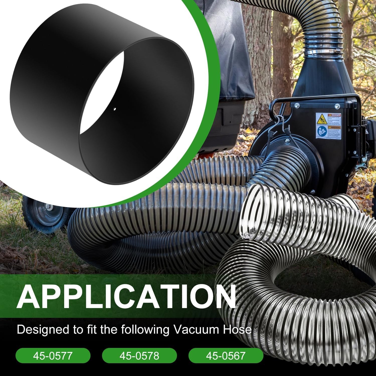 for Agri-Fab 25900 Coupler 6-Inch Hose for Zero Turn Mower, Mow-N-Vacs 25900BL1