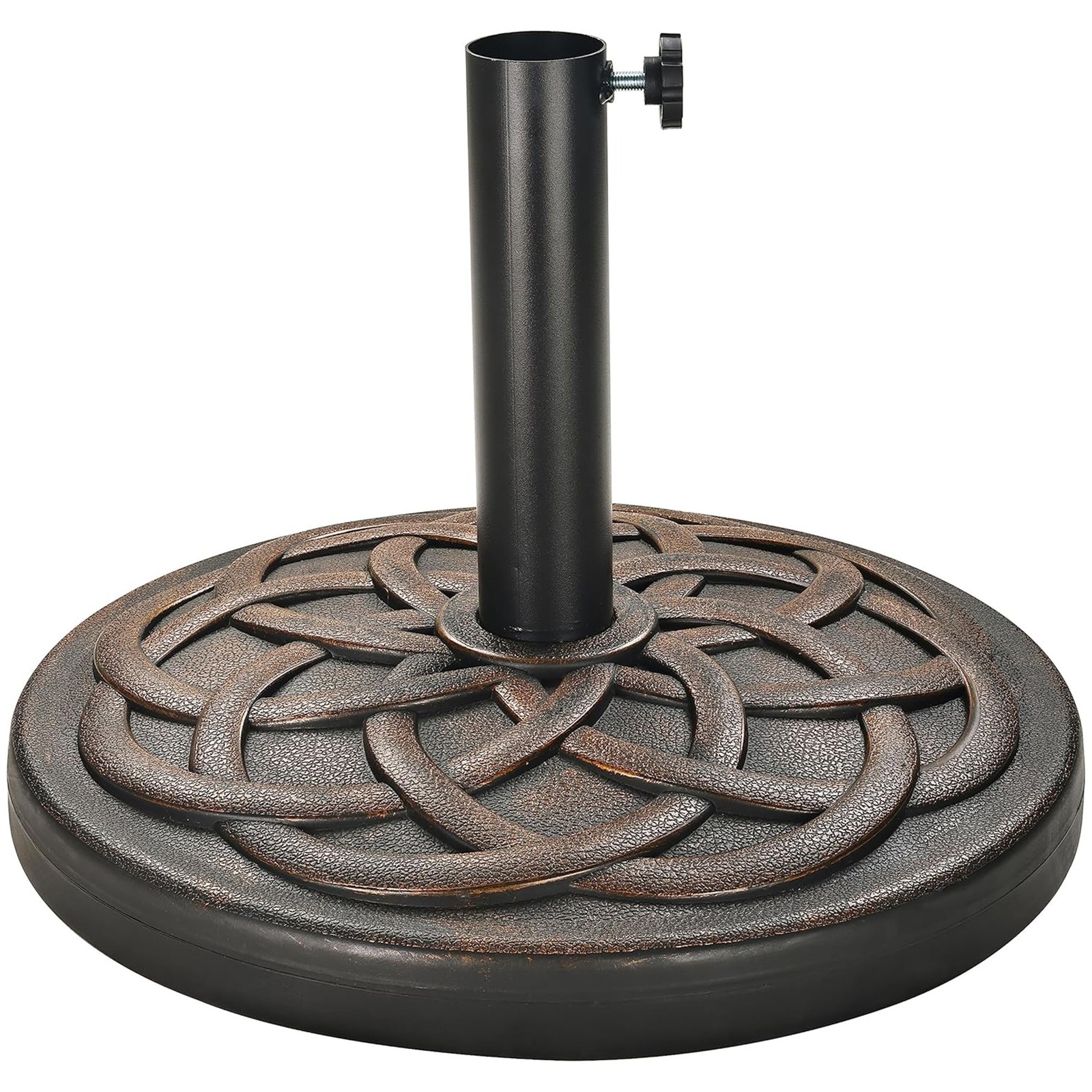 Elevon 35 Pound Outdoor Umbrella Base for Garden and Patio, Bronze (Open Box)