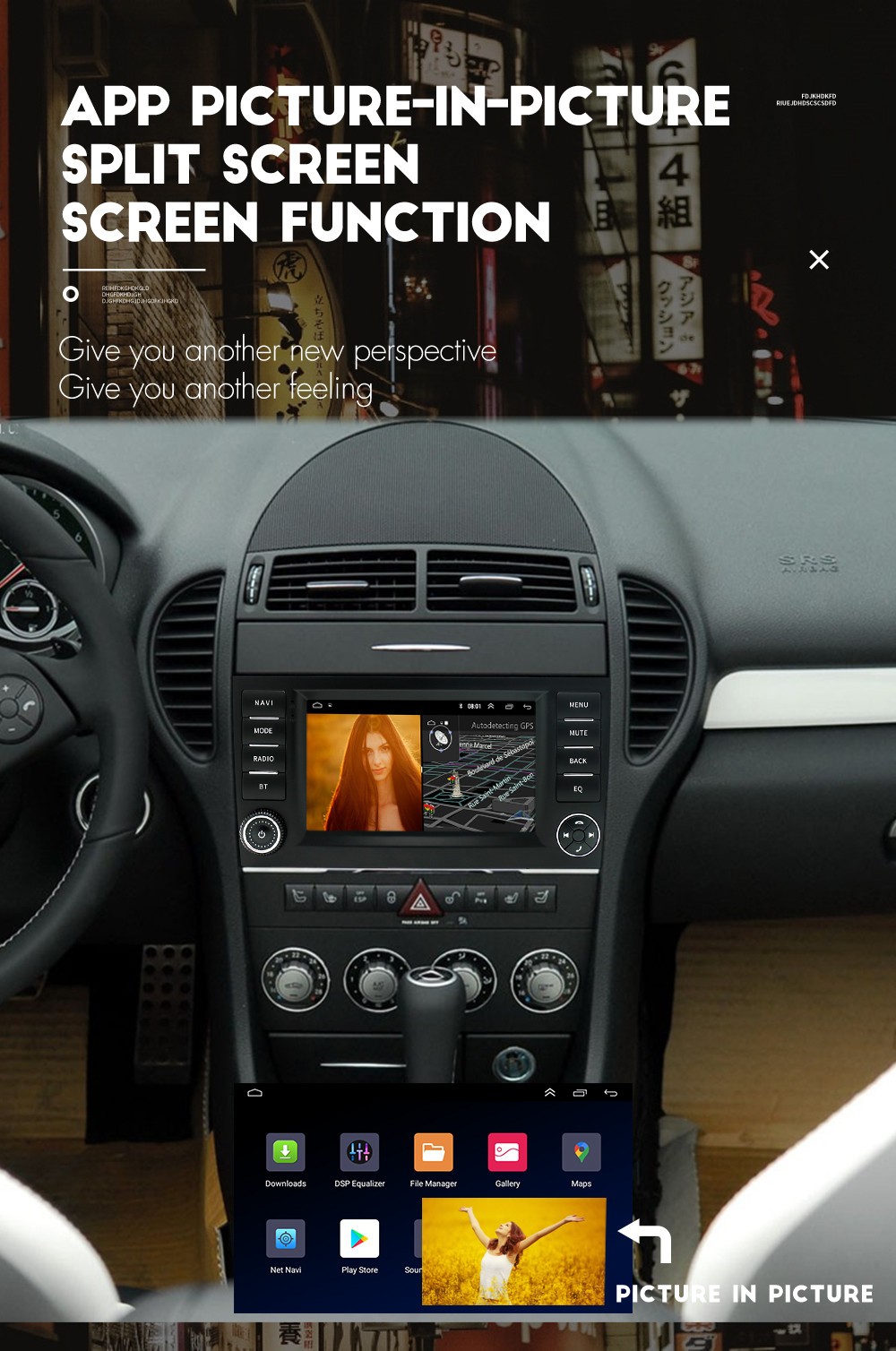 Android 14 Car Radio Player W/CAM Fit For Mercedes Benz SLK-Class R171 2004-2010