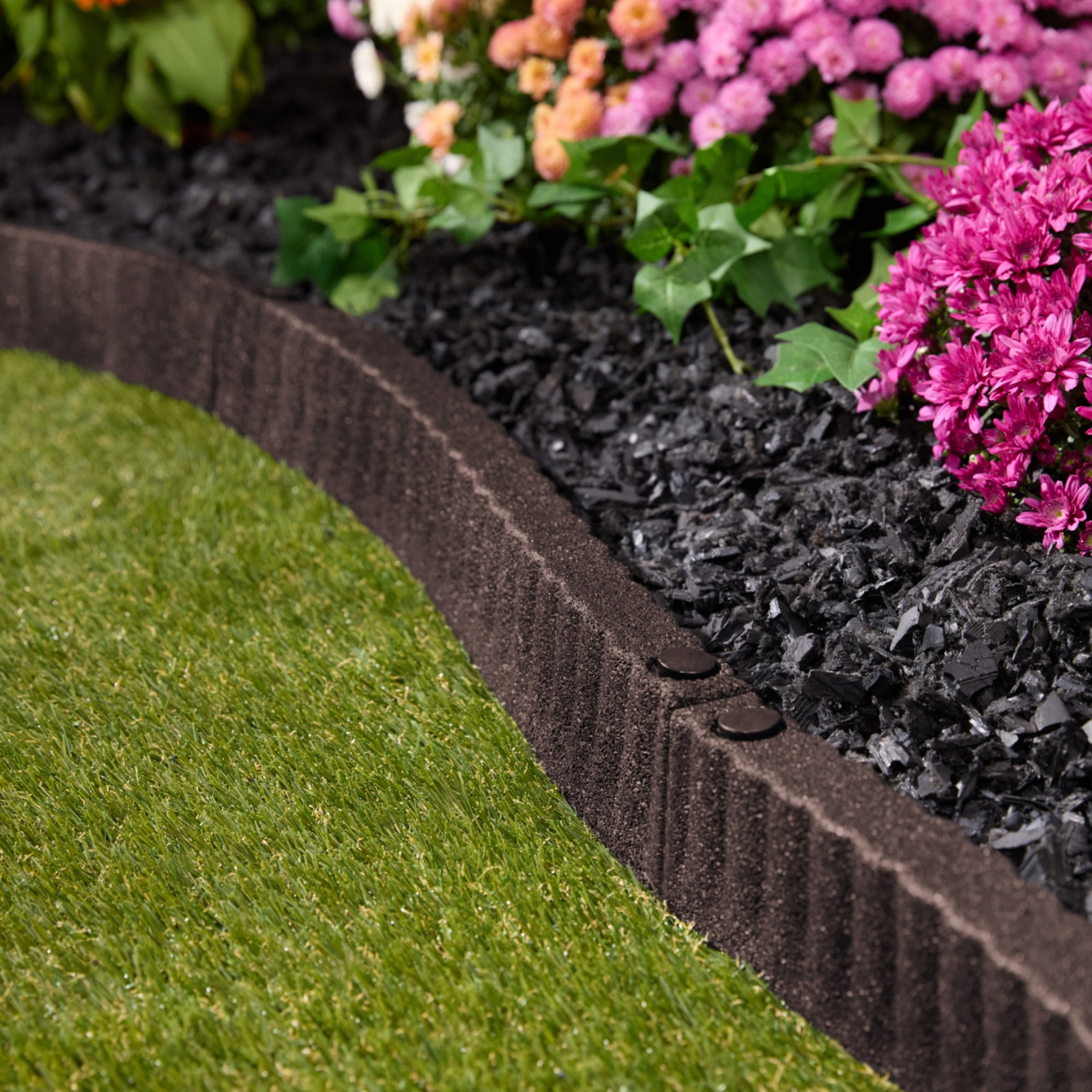 Expert Gardener DCEGTE2SLBN8 Recycled Rubber Garden Border Landscape Edging,