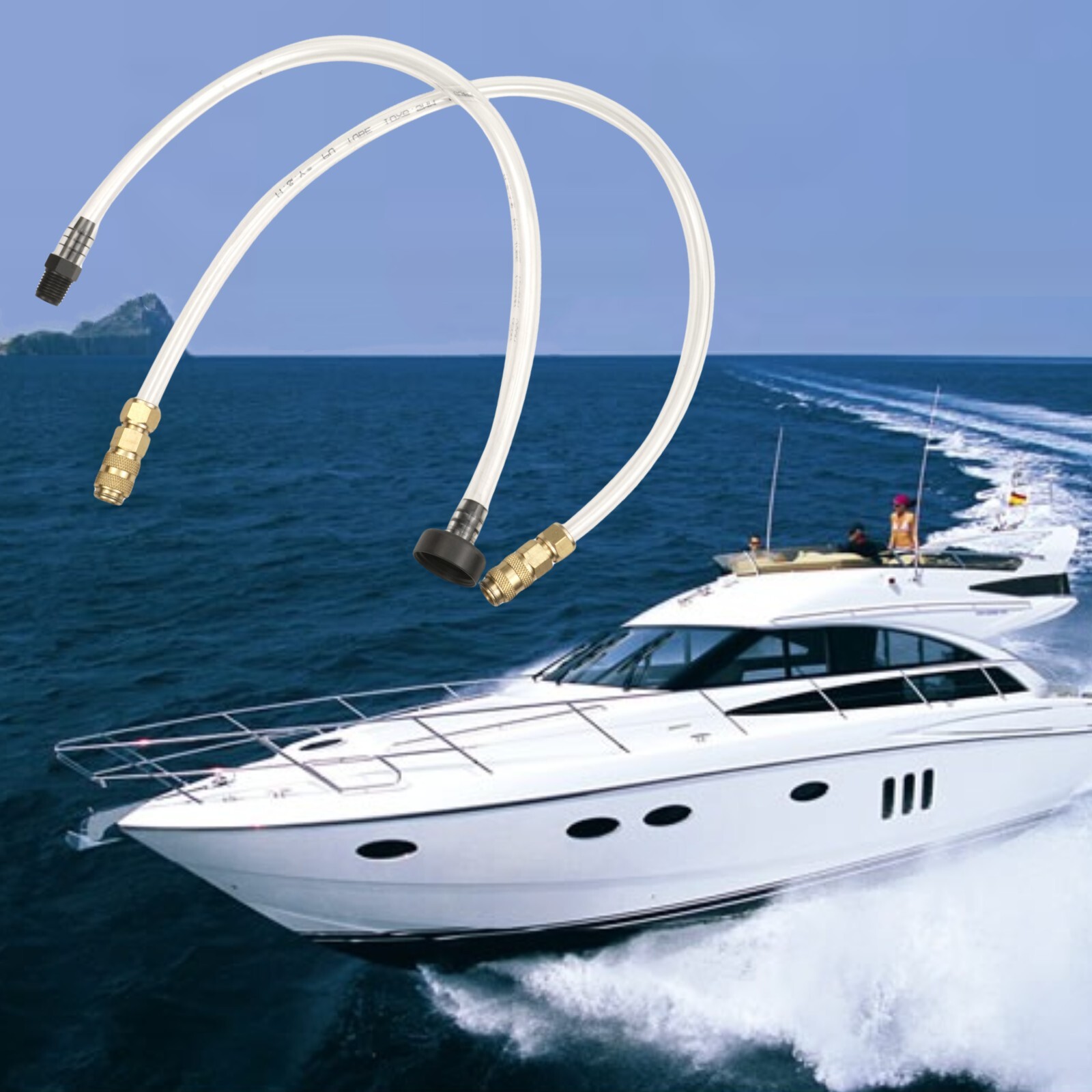 Boat Bleeder Hose Quick Connect Bleed Kit for Seastar Hydraulic Steering Systems