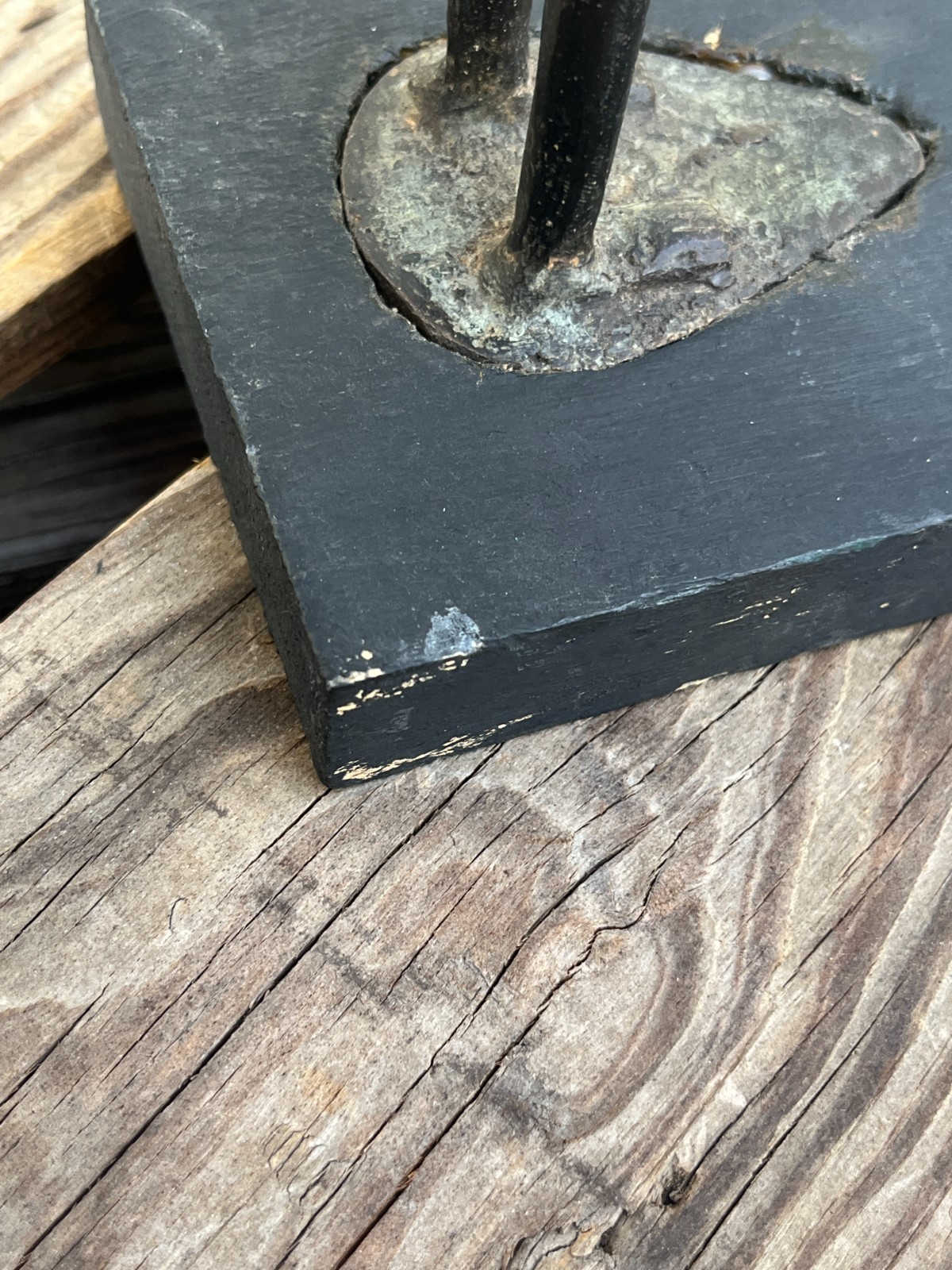 Vintage Mali Bronze Sculpture – Dogon Style Figure Carrying Vessel