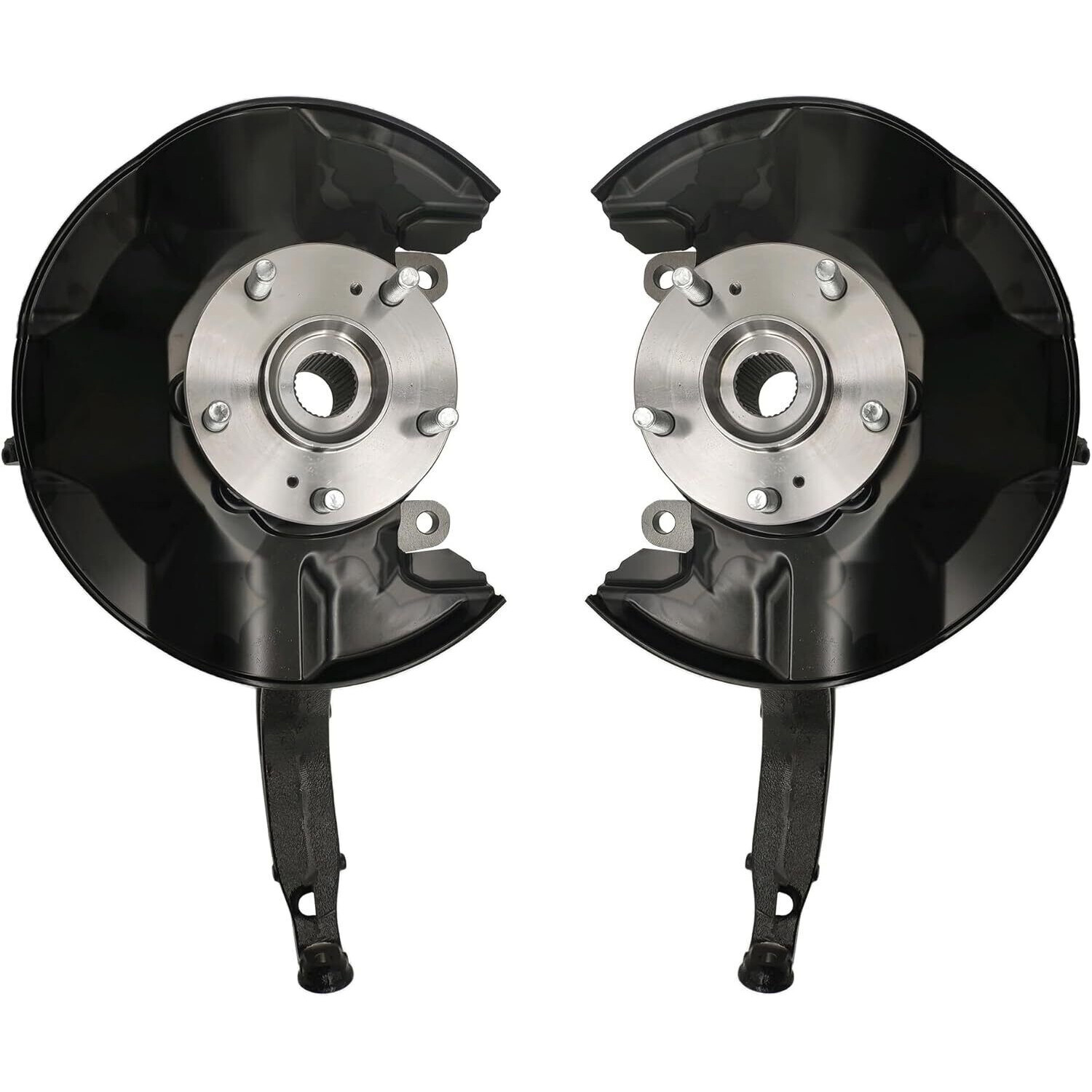 Pair For 2008-12 Honda Accord 2.4L 3.5L Front Wheel Bearing Hub Knuckle Assembly