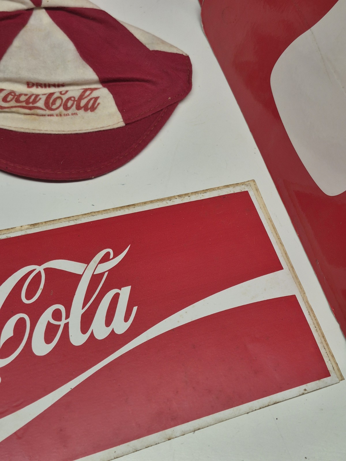 Vintage Coca-Cola Collectible Item Lot Glasses Pitcher Hat Shakers