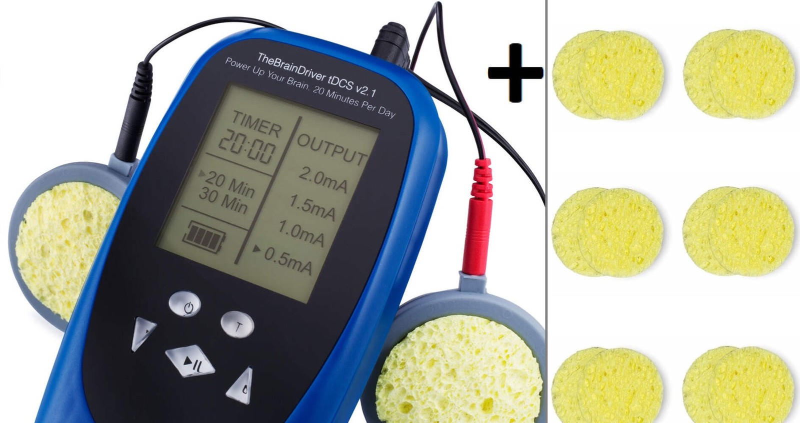 TheBrainDriver tDCS Device v2.1 + 6 Extra Pairs of Sponges. Ships Worldwide Dail