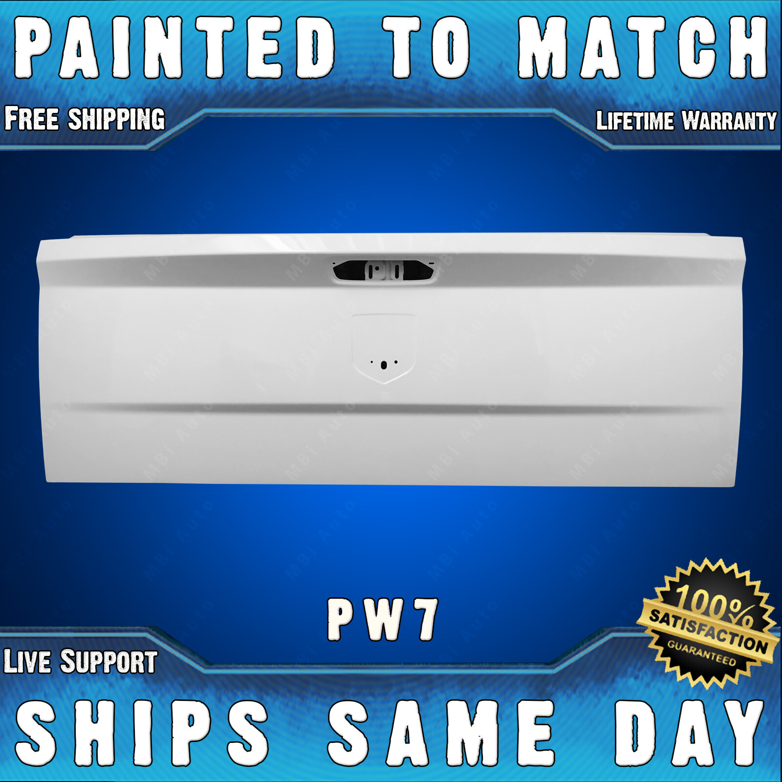 NEW *Painted PW7 White* Tailgate Shell for 2010-2018 RAM Truck 1500 2500 3500