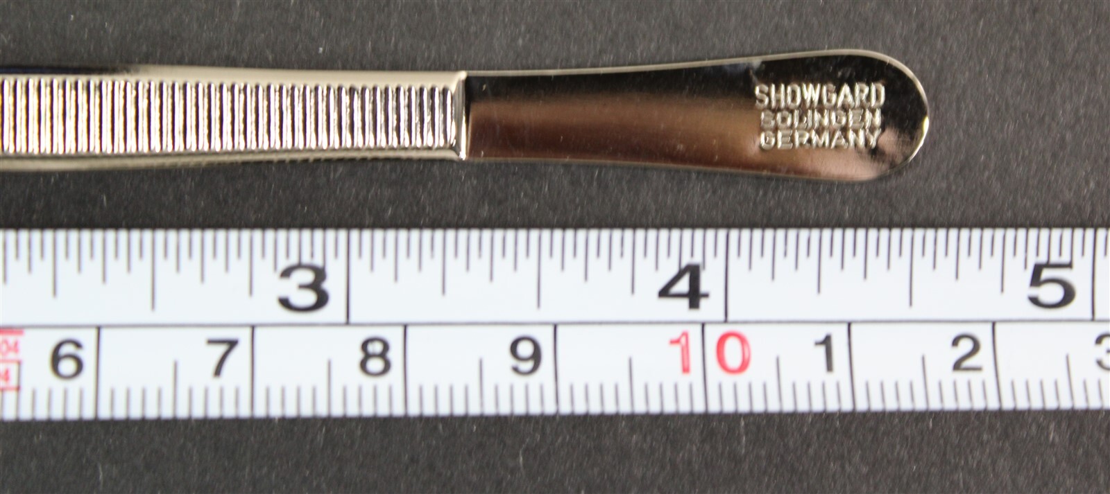 CKStamps: Showgard Stamp Tong #901 Point Tip 4 5/8" Long Tweezers W/Plastic Case