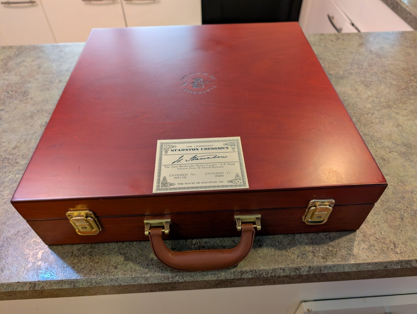 House of Staunton Wood Chess Set Pieces w Case Sam Reshevski Camaratta 4.5" King