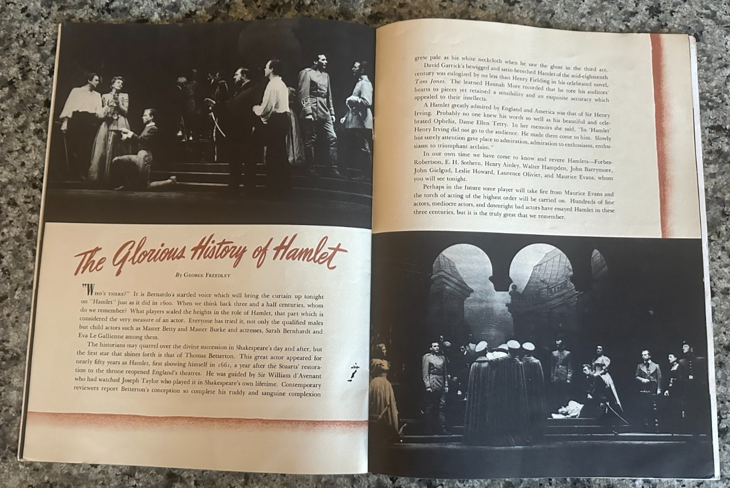 MAURICE EVANS 1947 S.F. CURRAN THEATRE HAMLET PROGRAM SHAKESPEARE MICHAEL TODD