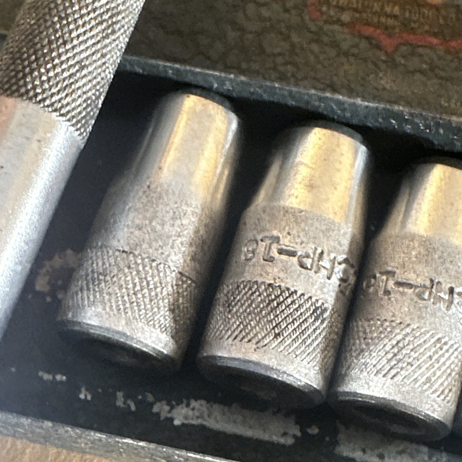 OTC Owatonna Tool No. 813 Gasket Cutting Driver Set W/ Metal Box Made in USA