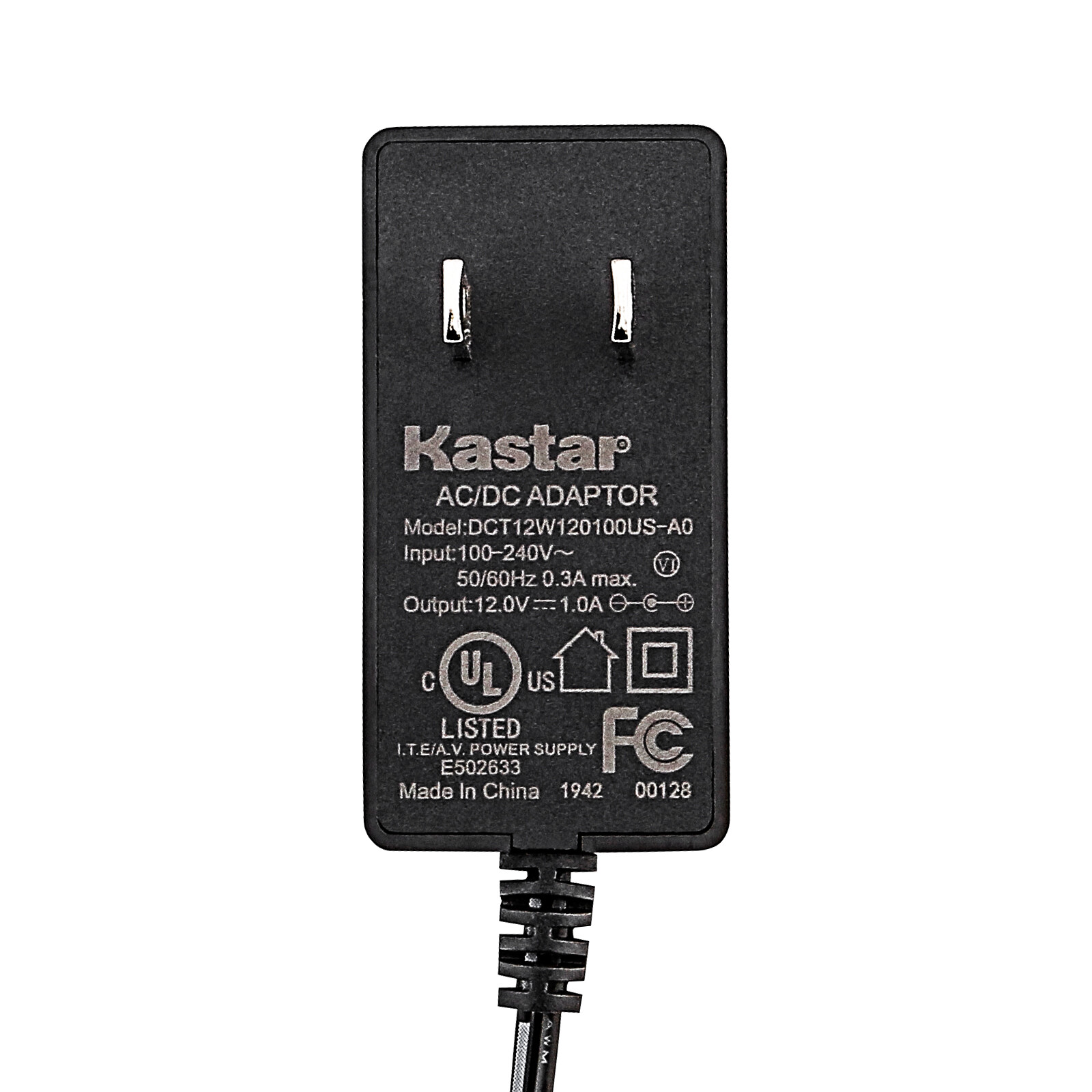Kastar AC100-240V to DC 12V 1A 5.5 x 2.1 MM Wall Charger Power Supply Adapter
