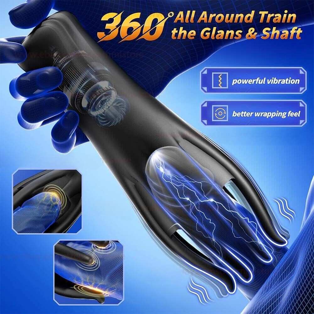 Male Masturbaters Automatic HandsFree Sucking Vibrating Cup Stroker Men Sex Toys