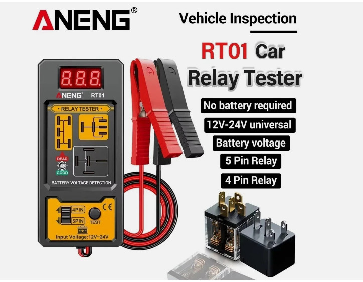 ANENG Universal Car Relay Tester Voltage Tester RT01 11-25V ar Battery