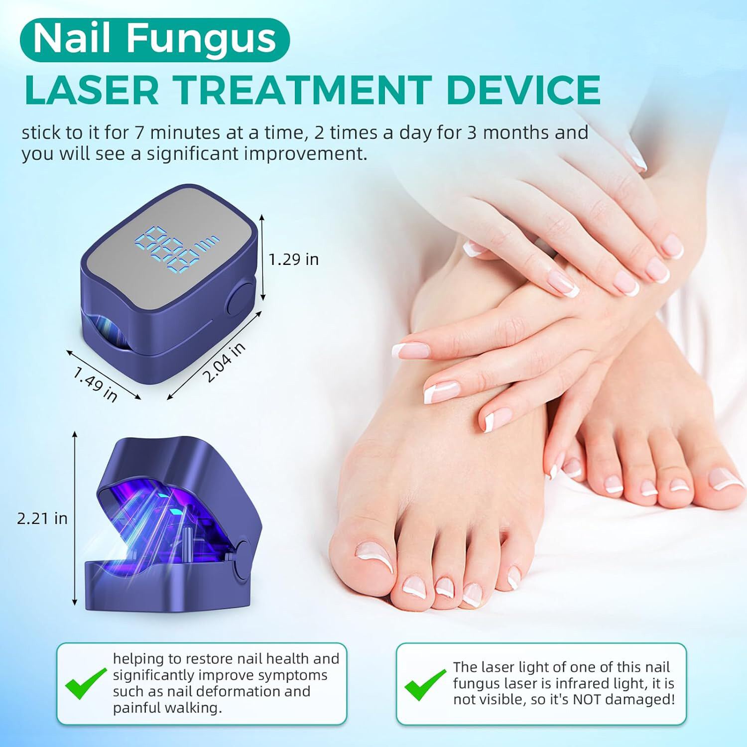 Onychomycosis Toes Treatment Nail Fungus Laser-Device Nail Repair Anti Infection