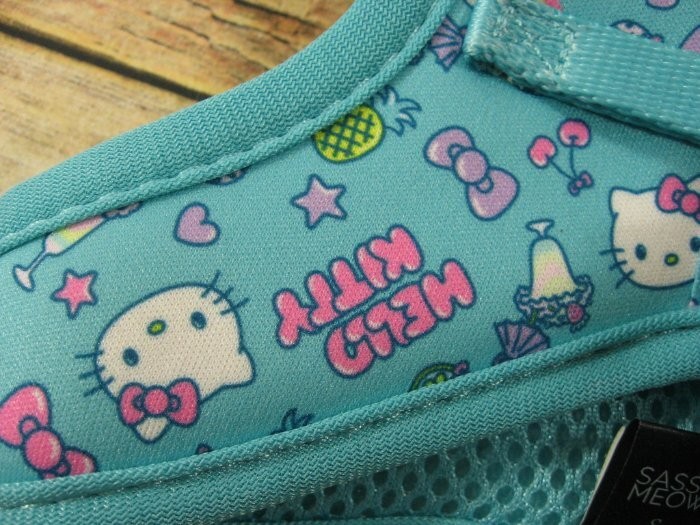 Sassy Meow Hello Kitty Adjustable Step In Cat Harness New NWT Small Teal