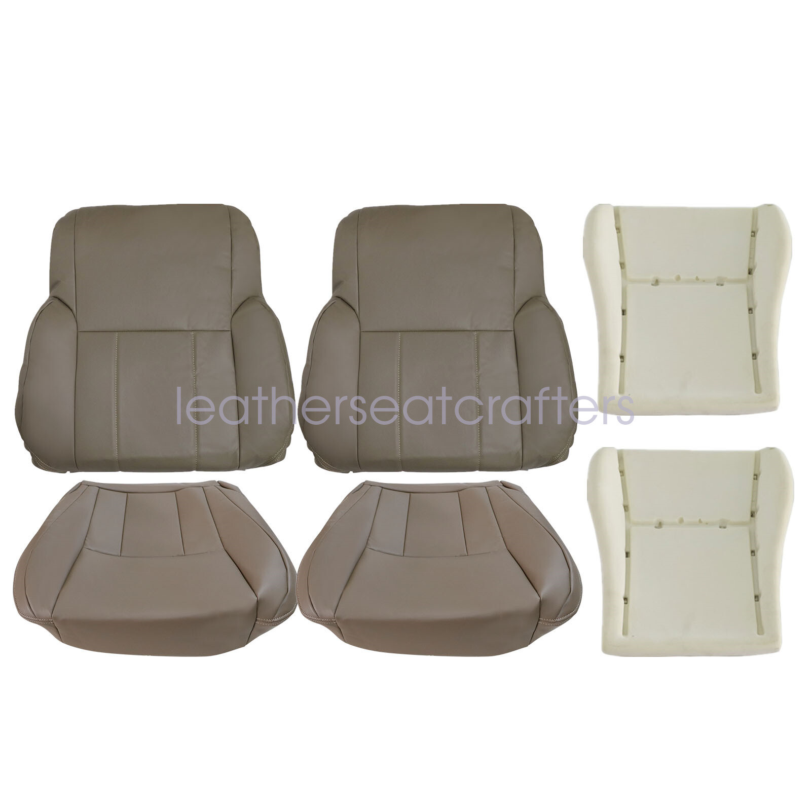 6x For 1996-2002 Toyota 4Runner Front Leather Seat Cover Oak Tan & Foam Cushion