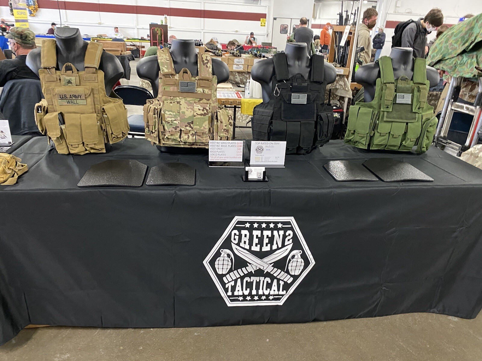 Coyote Tan FDE Tactical Vest Plate carrier w/ 2 Curved 10x12 Plates- Lvl III