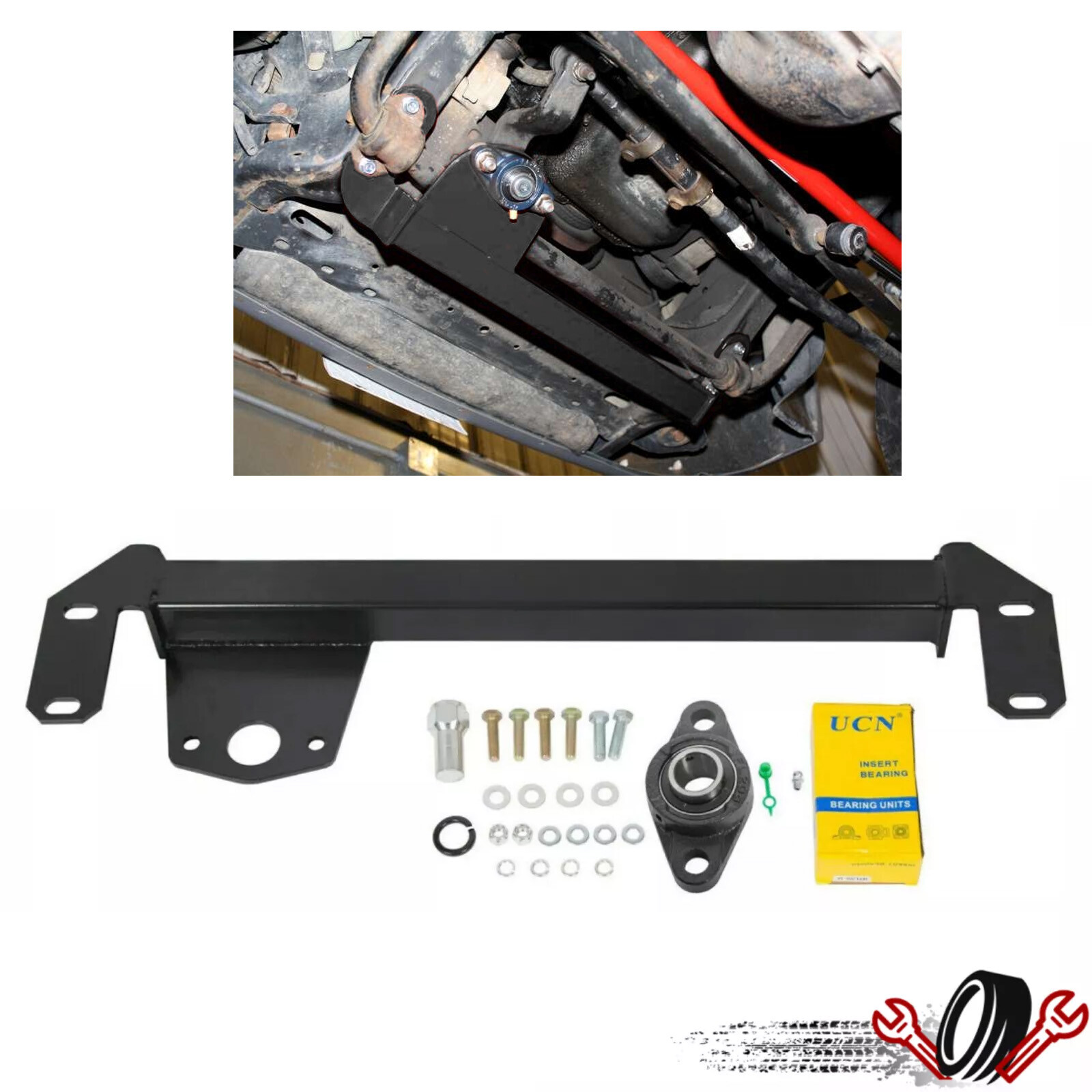 For Dodge Ram 1500 2500 3500 1994-2002 Steering Gear Box Stabilizer Bar 4WD 4x4