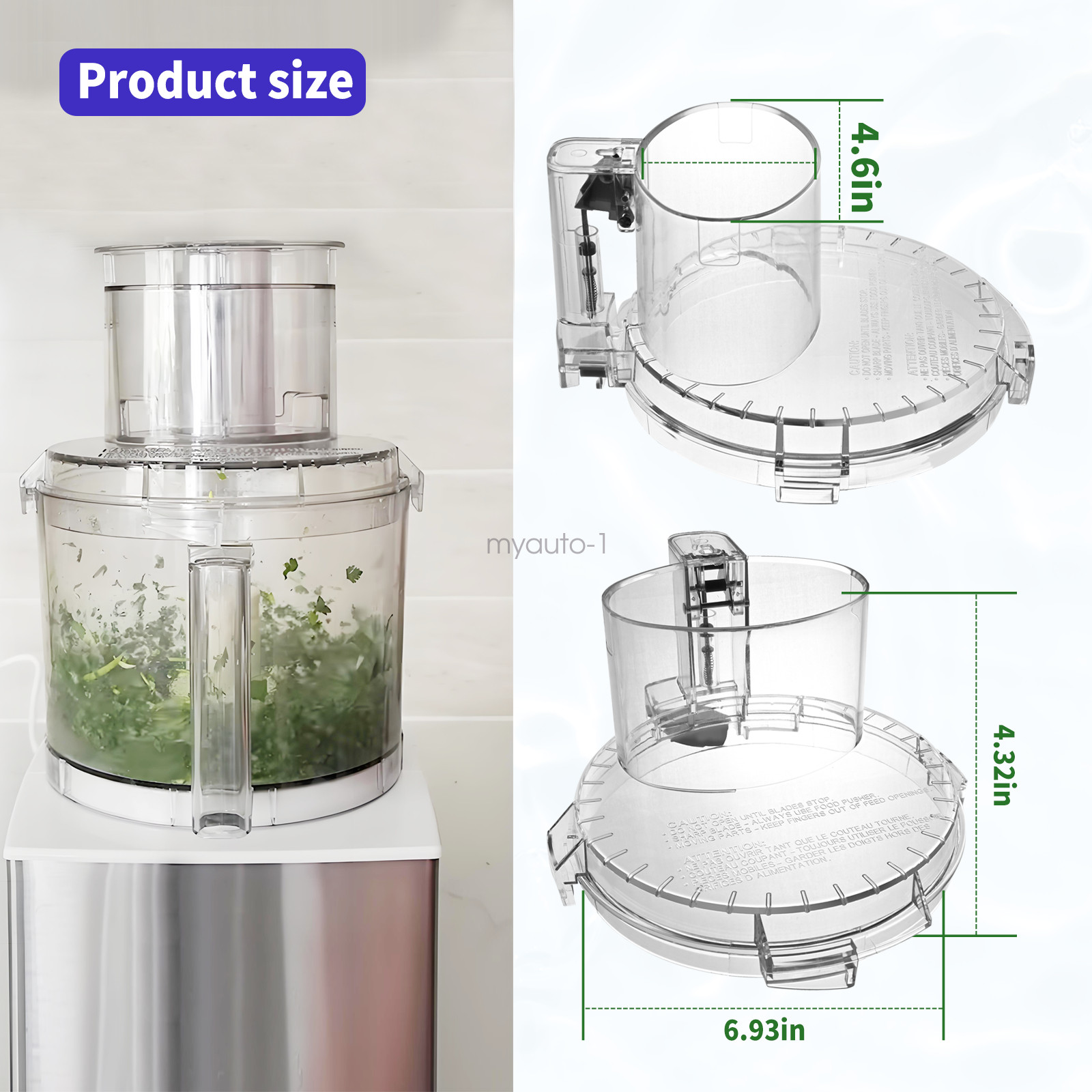 DFP-14NWBCT1 Fits Cuisinart Food Processor Work Bowl Cover for DLC-005AGTXT1