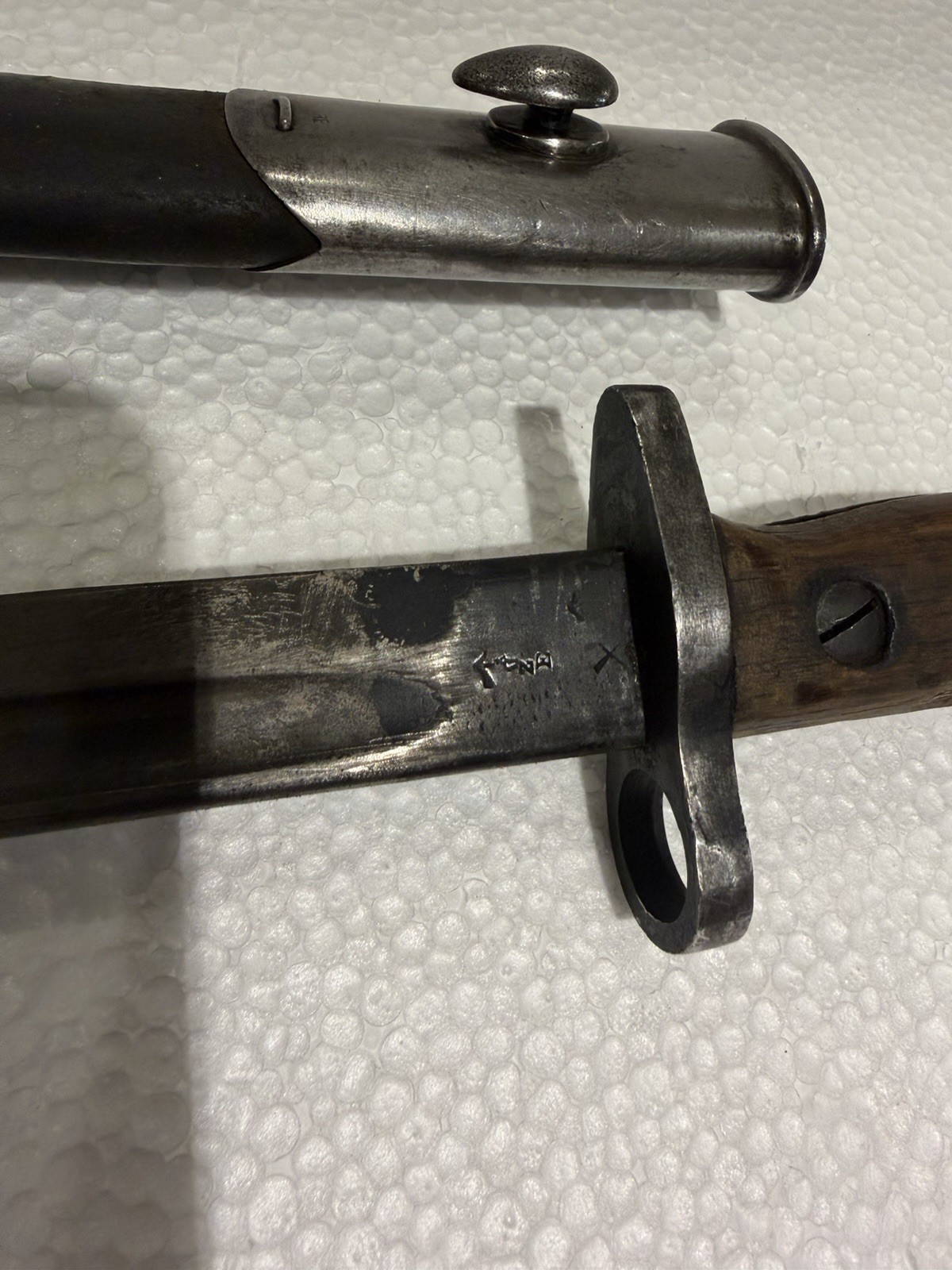 WWI WWII British English Pattern 1907 Rifle Bayonet Knife & Scabbard