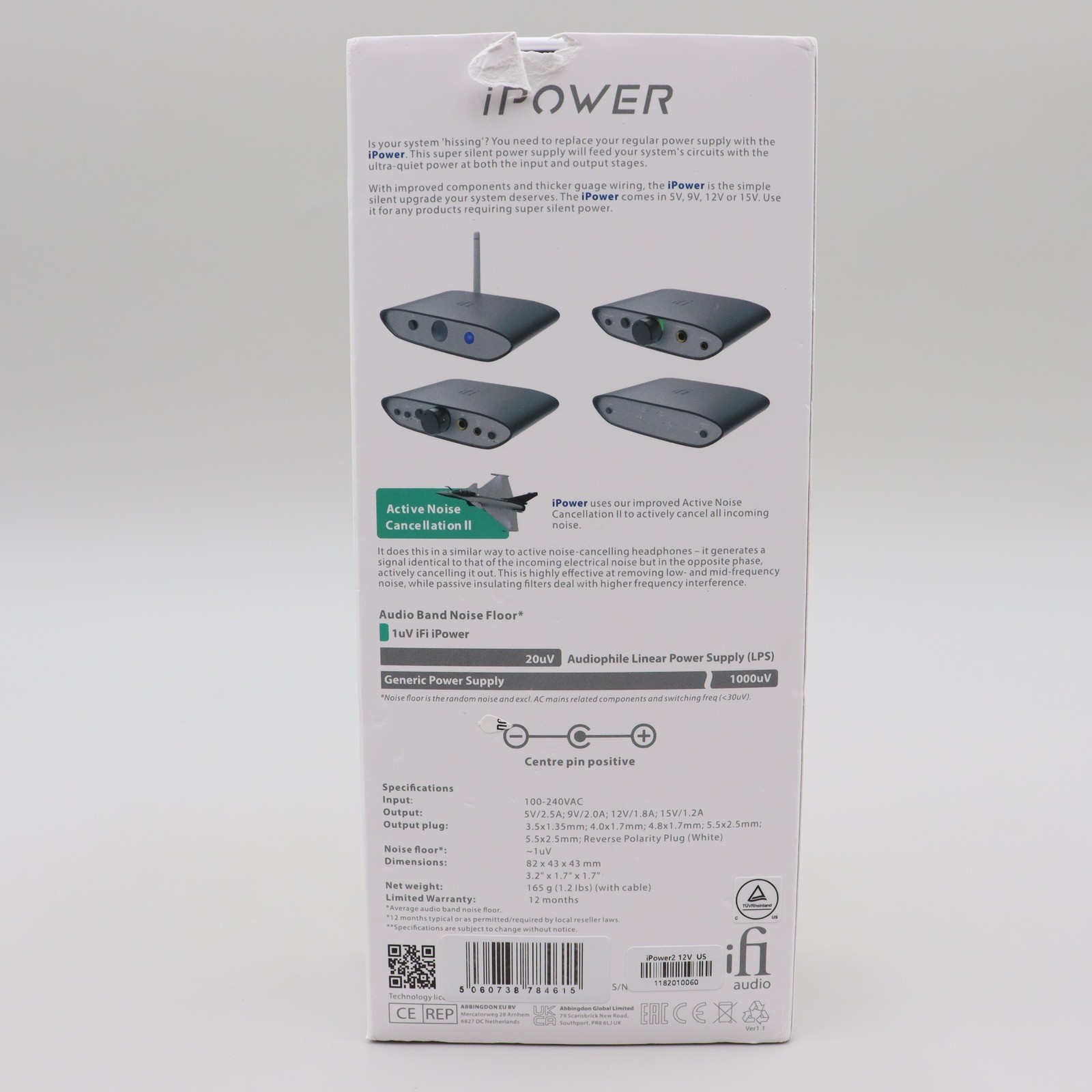 iFi SilentPower iPower 12V 1.8A Ultimate Clean Low Noise DC Power Supply Black