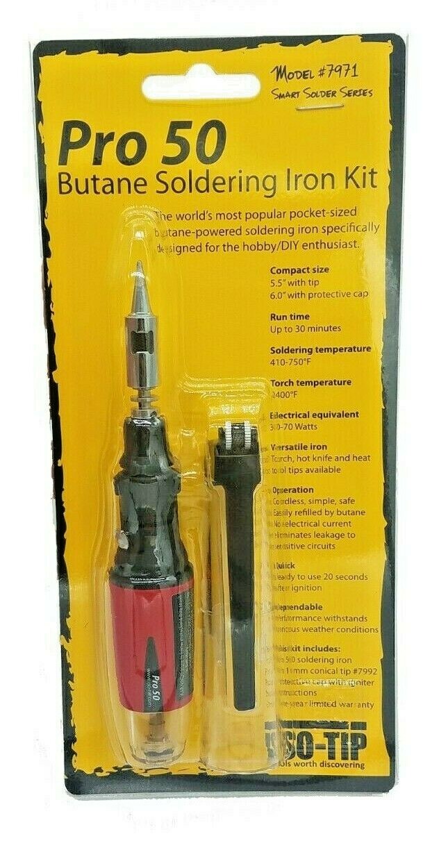 Iso-Tip Pro 50 Butane Soldering Iron Kit – Includes Tip
