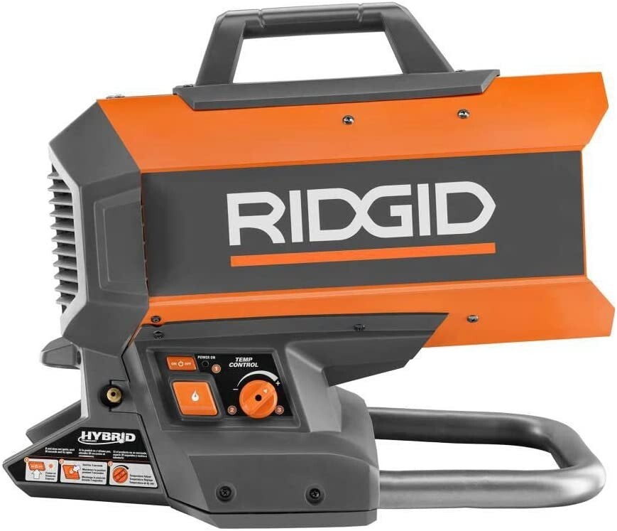 RIDGID Brushless 18V Hybrid Forced Air Propane Portable Heater R860424B