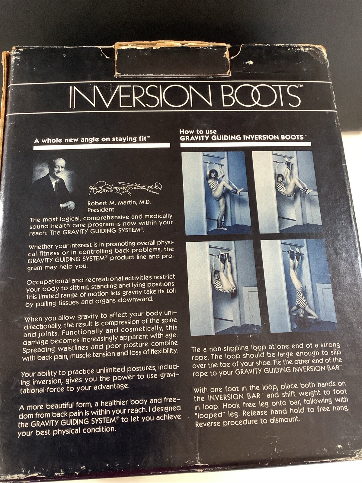 Vintage 1980’s Gravity Guiding System Metal Inversion Boots Ankle Holders w/ Box