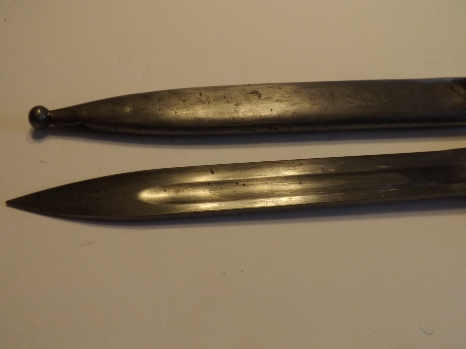 Vintage WWII M-1935 Turkish Mauser Bayonet with Metal Scabbard-VG