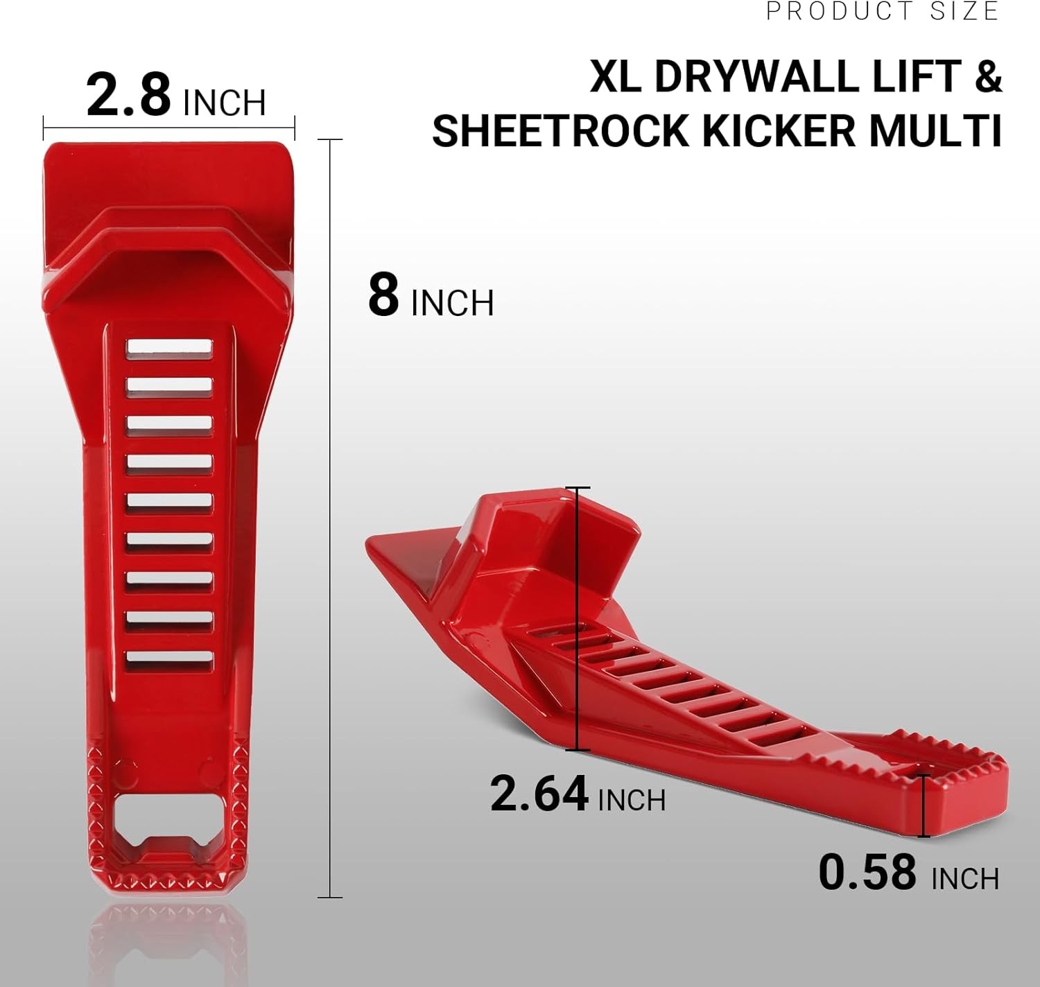 XL Drywall Lifter, Drywall Rasp, Drywall Jack, Taller and Wider Toe Insert Desig