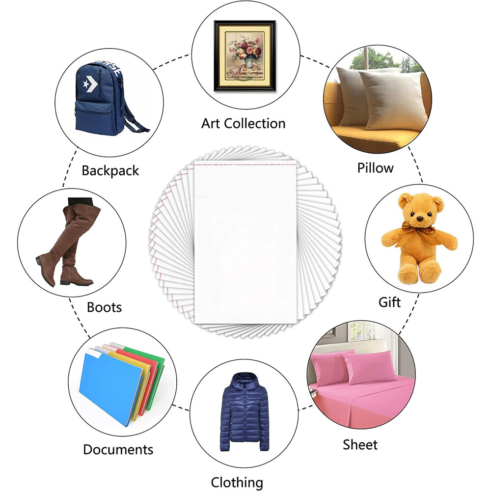 Clear Self Adhesive OPP Bags Resealable Cellophane Tape Poly Seal Packing Bags