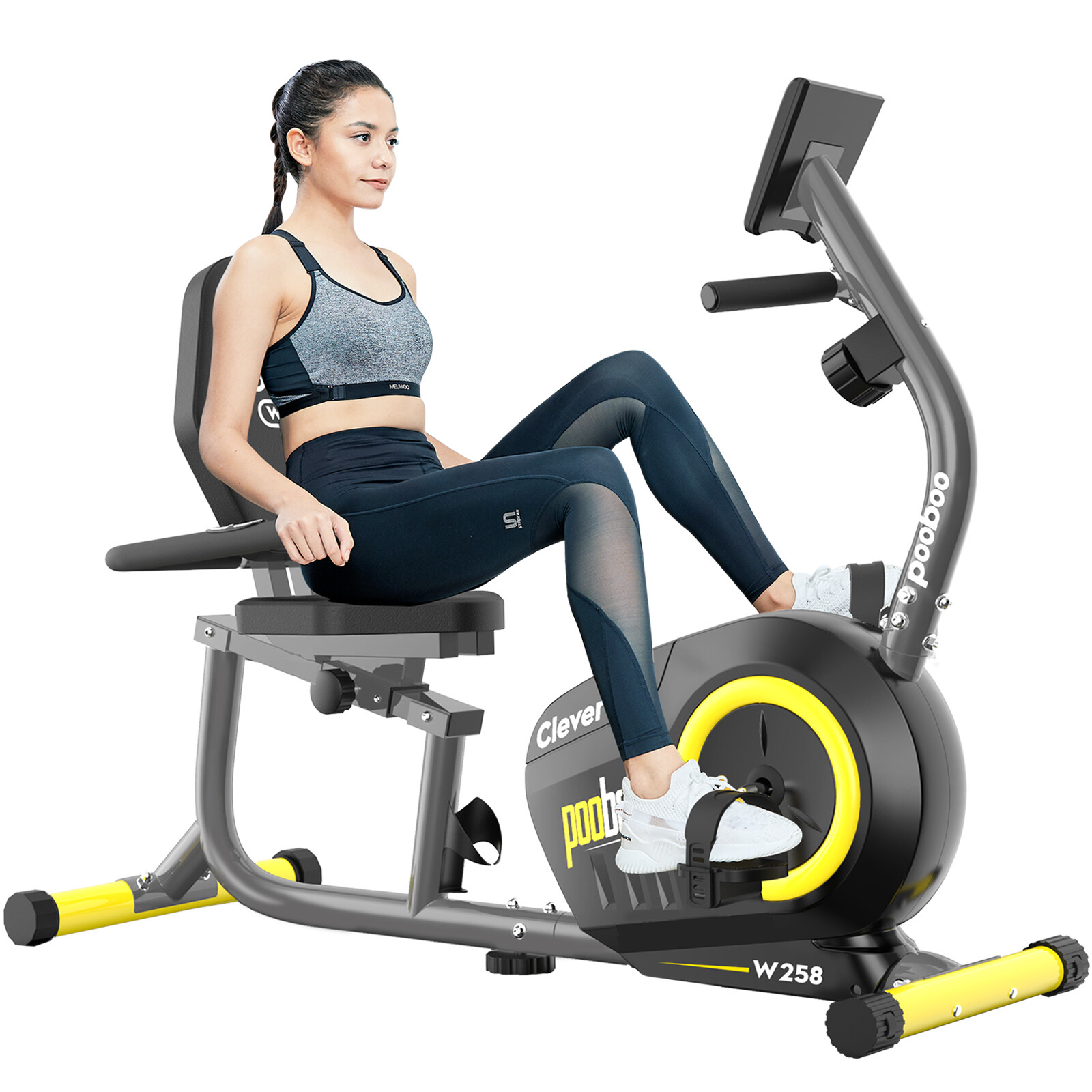 Recumbent Exercise Bike Cardio Elliptical Stationary Bicycle Exercise Machine