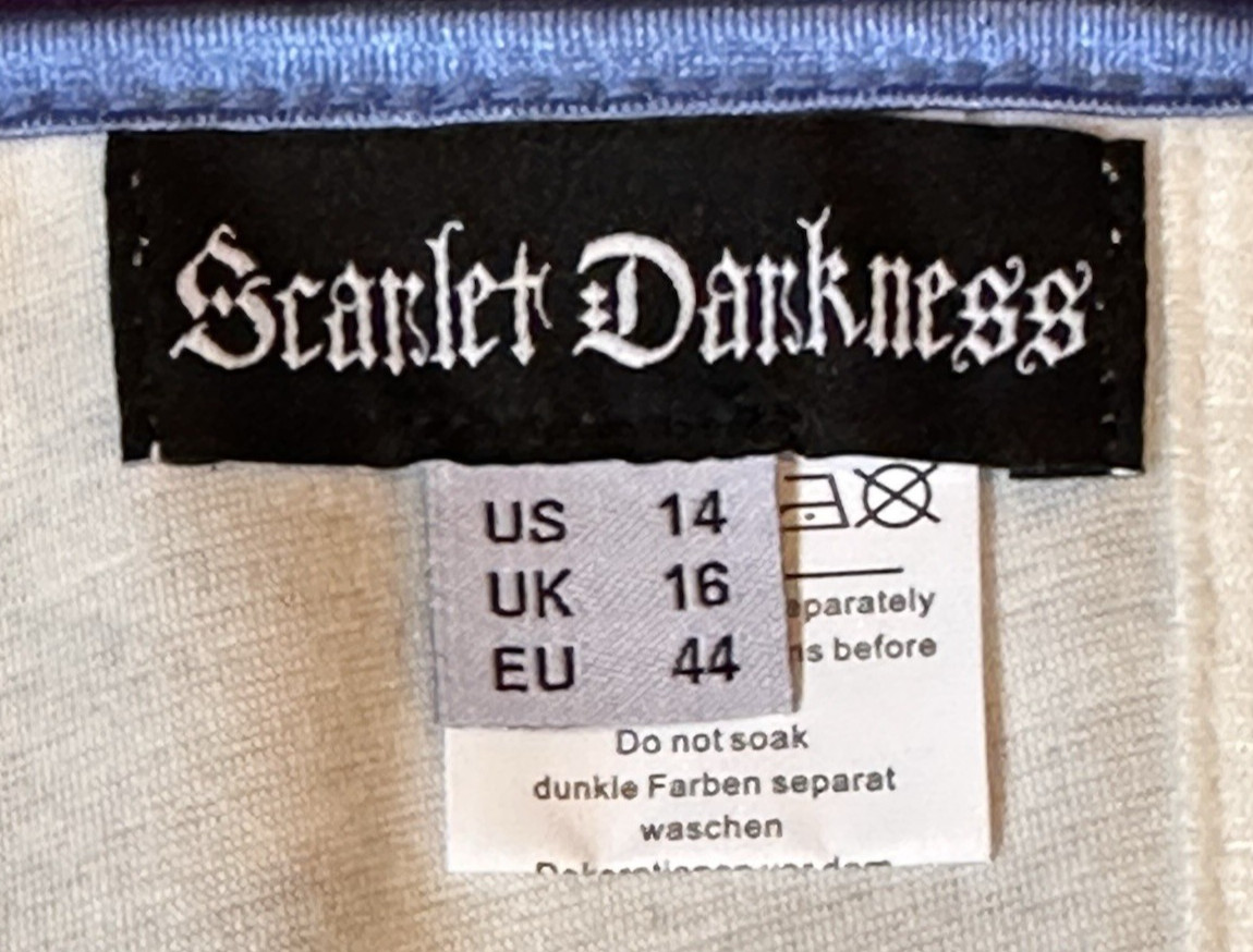 Scarlet Darkness Belt Corset ribbon tie Size 14 Renaissance Cosplay tapestry