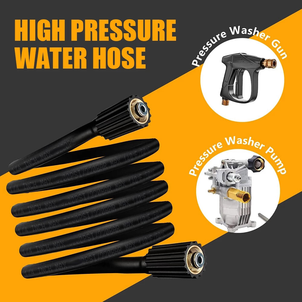 1/4" Pressure Washer Gun + Extension Wand Lance +5 Nozzle Tips /30/50FT Hose M22