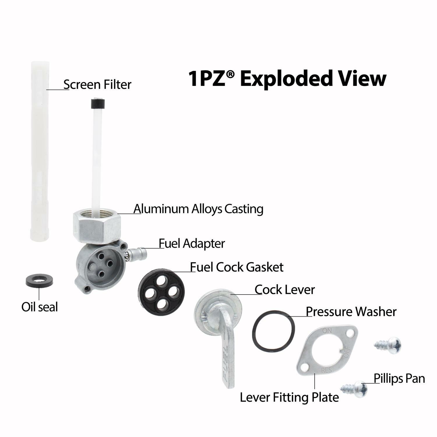 2 HONDA ATC185 ATC200 ATC200 MATC200S ATC200X Petrol Fuel Cock Petcock Gas Tank