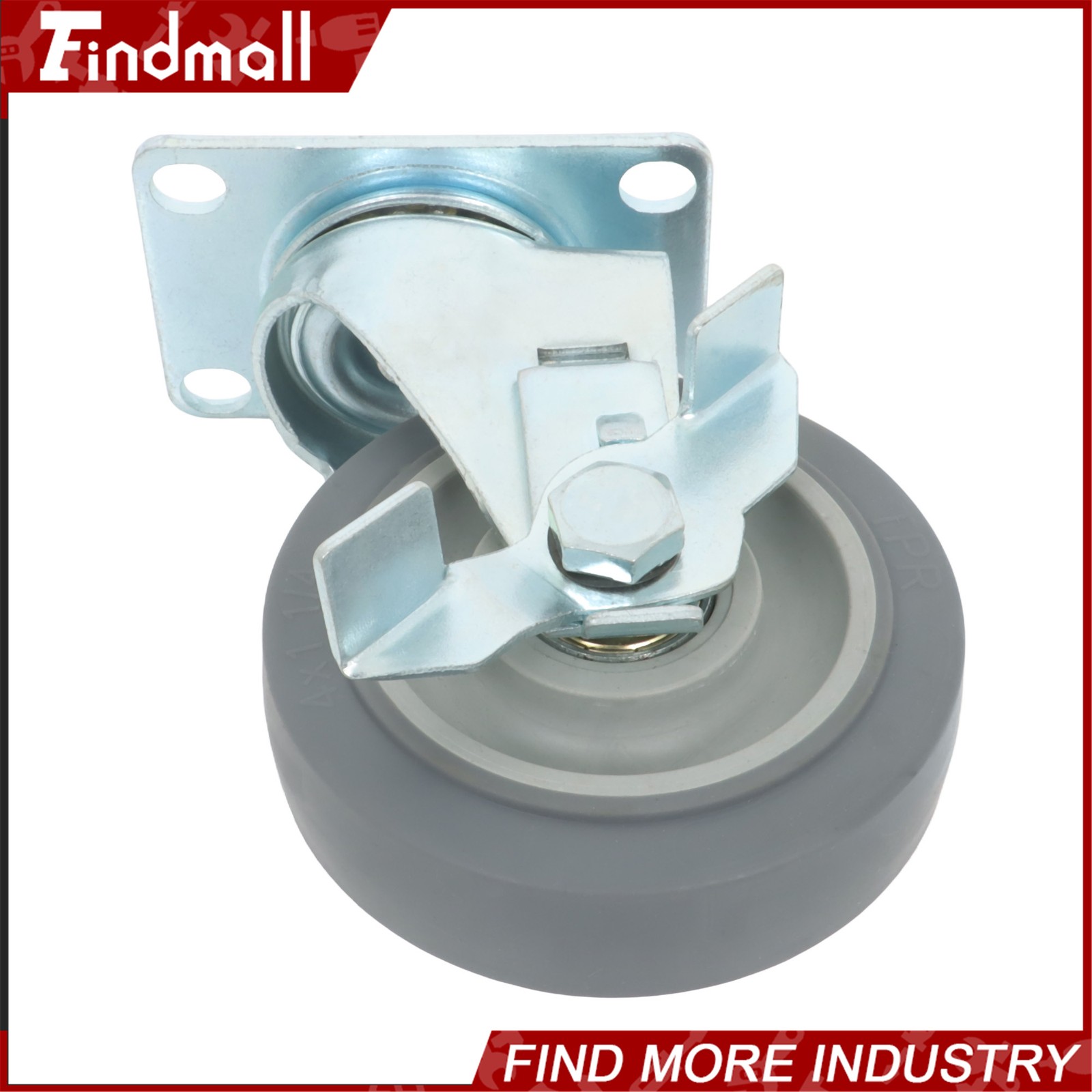 Findmall 4 Pcs 4" Swivel Caster Wheels (Two Straight, Two Diagonal Belt Brakes)