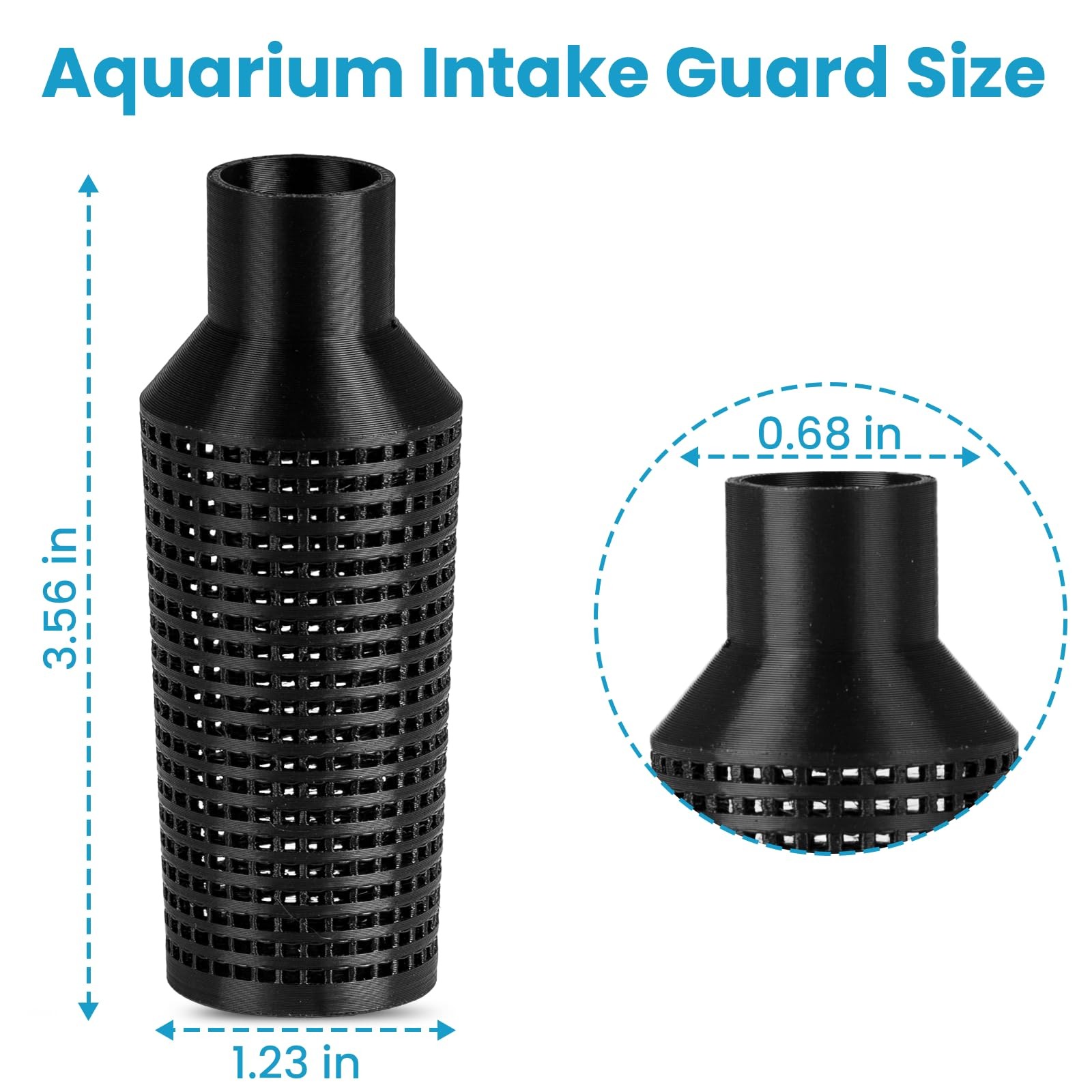ETZ Aquarium Intake Guard, Guard Fits for Shrimp Fry Black