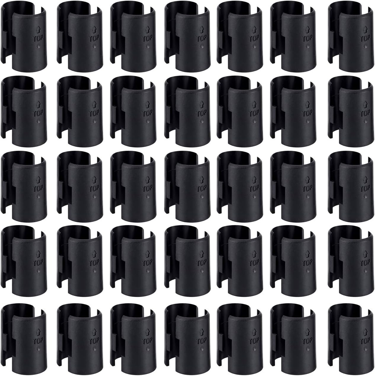 Lightweight Black ABS Wire Shelf Clips – 50-Pack for Strong Shelving Support