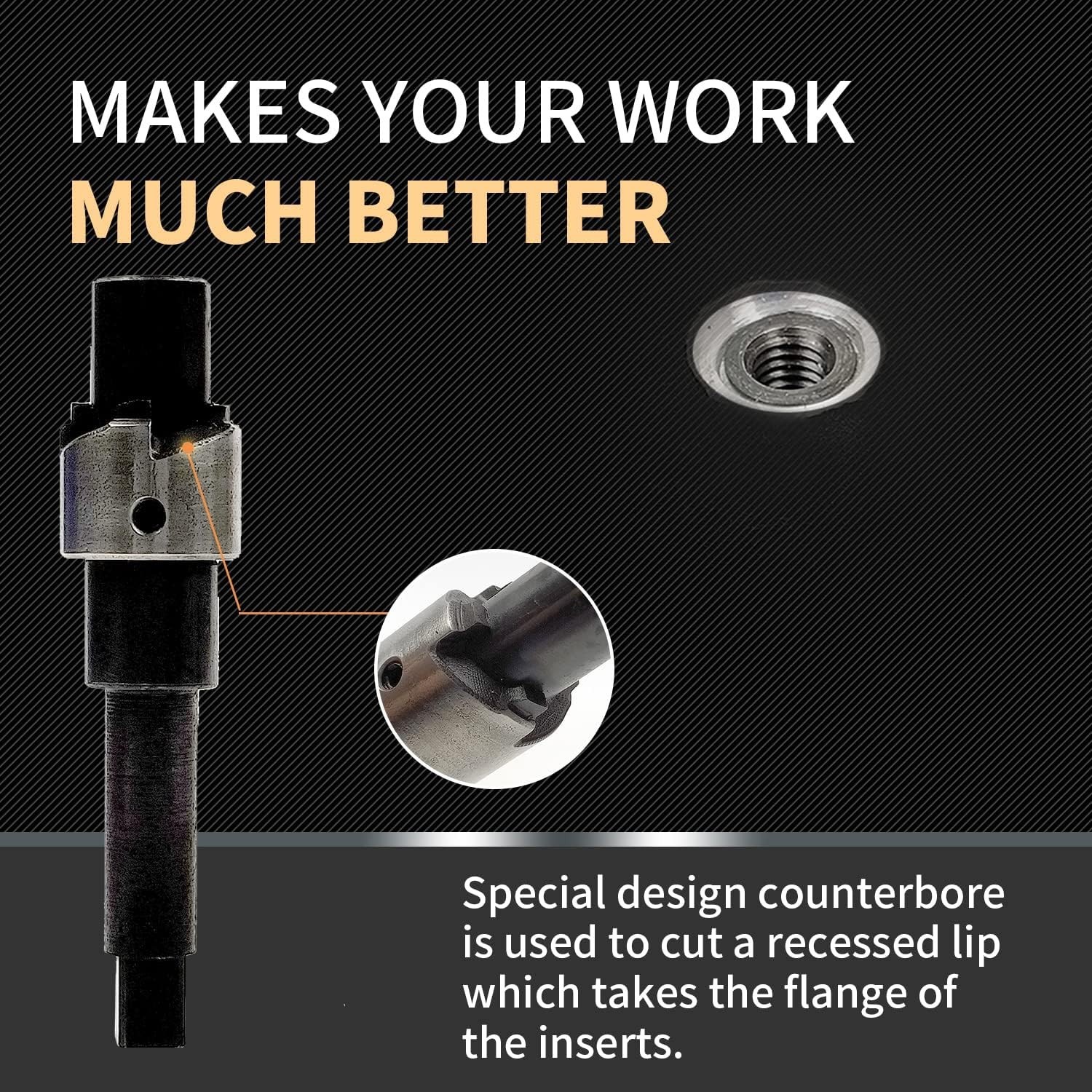 M12X1.5X9.2MM Thread Repair Kit with Insert HSS Drill, Tap, Counterbore, Install