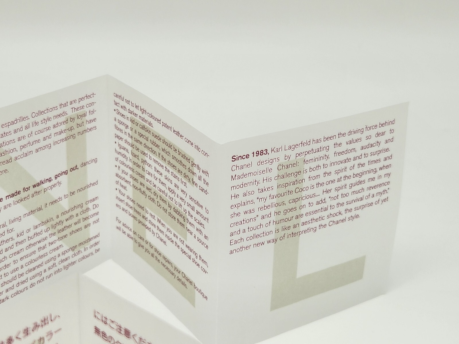 Chanel User Manual Booklet