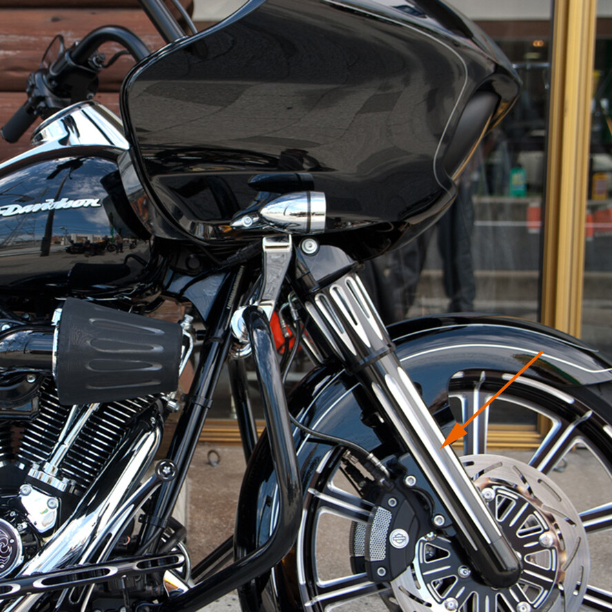 CNC Hollow cut Fork leg For Harley FLT Touring 14-UP street road glide FLHX FLHR