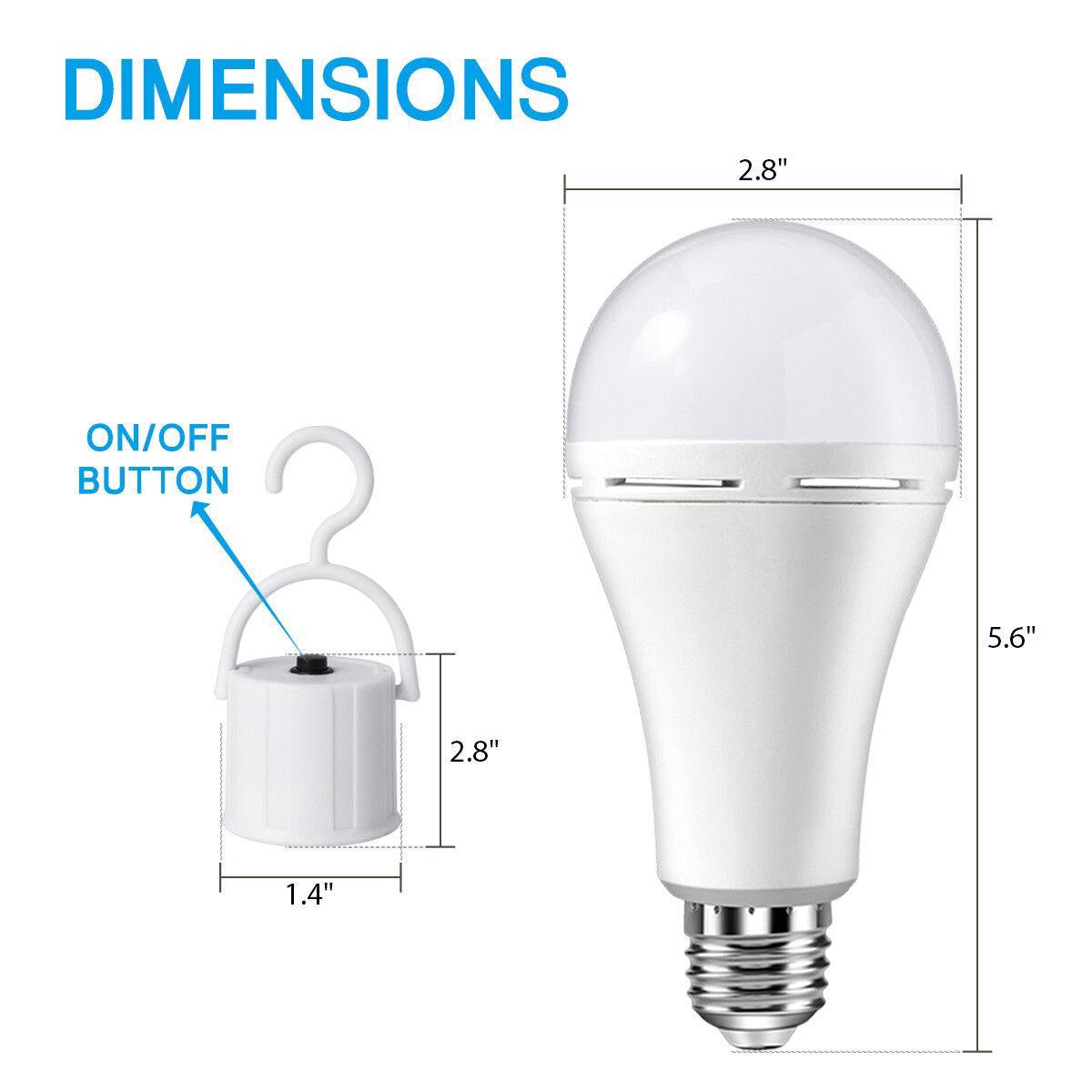 9W(60W) Led Bulb Rechargeable LED Light Bulbs with Battery backup Emergency