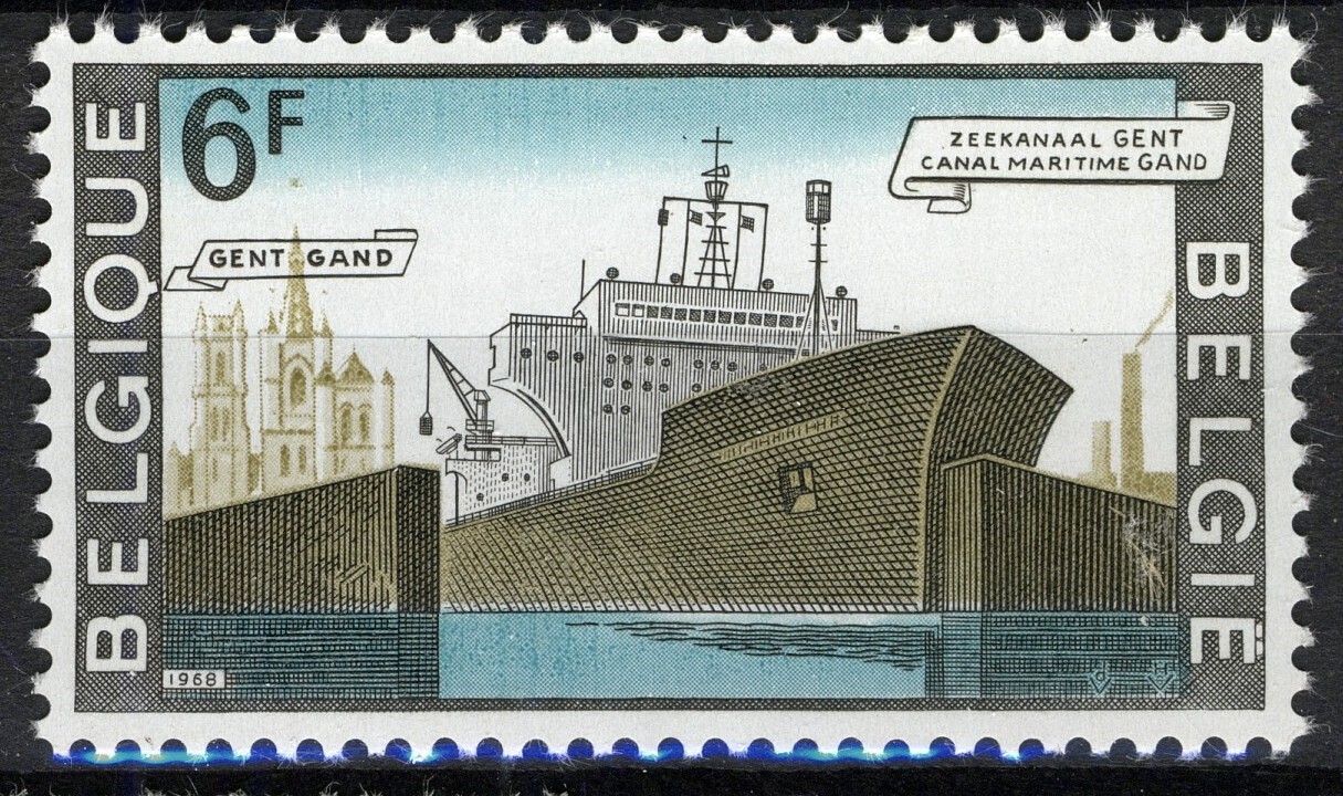 Belgium 1968, Ghent Sea Canal set MNH, Mi 1536