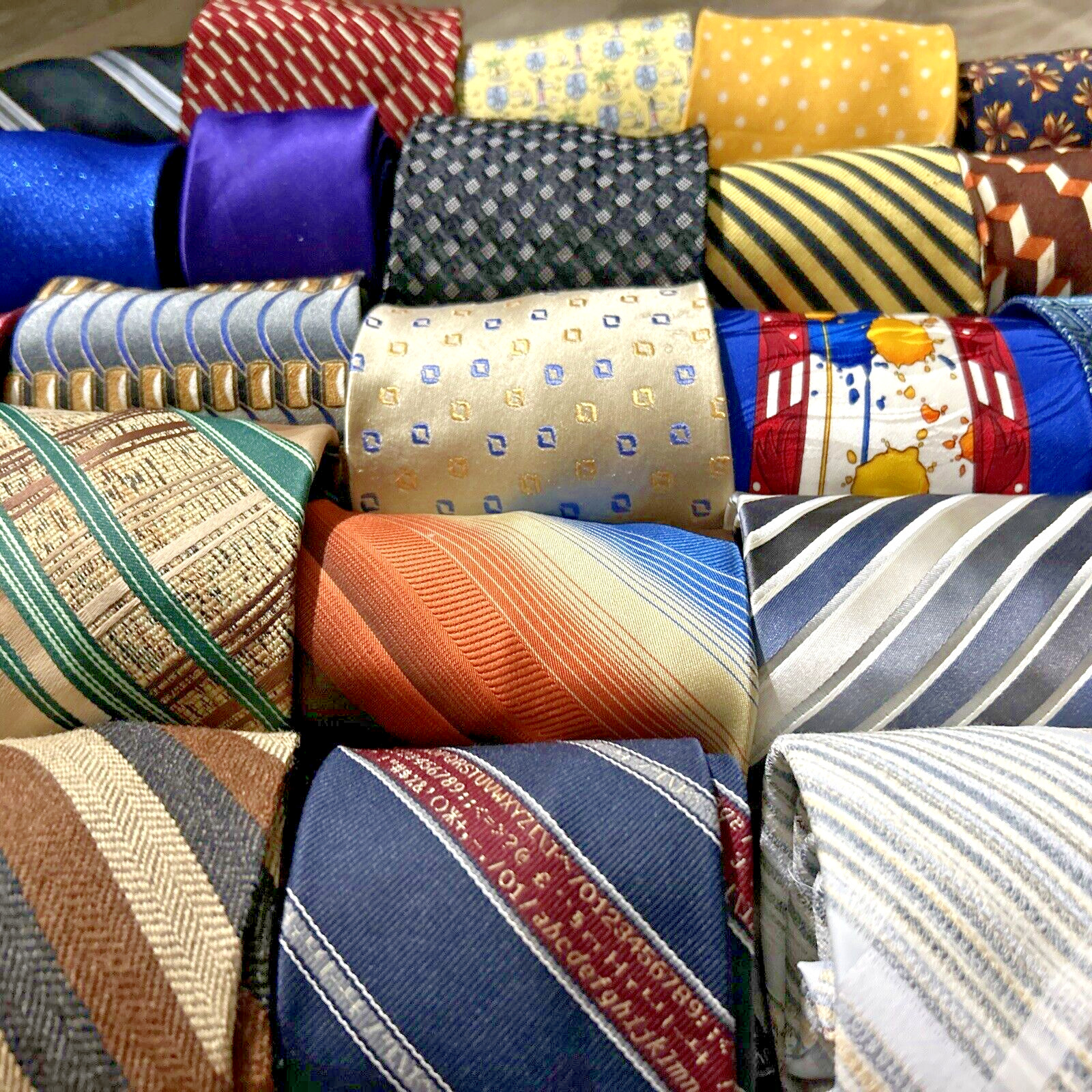 40 Pc Neckties Mix Lot Wear Quilting Craft Cutter Wholesale Tie Lots