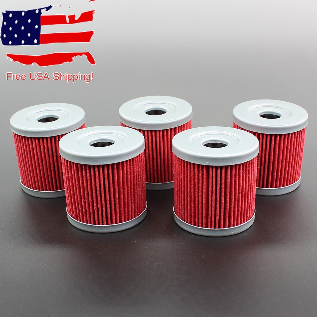5x Oil Filter For Suzuki LTZ400 LT-Z400 Quadsport 2003 2004 2005 2006 2007-2009