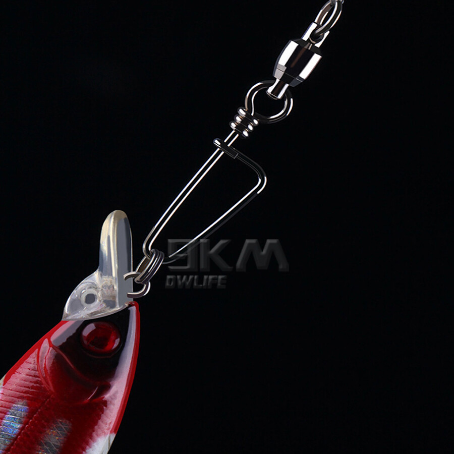 50 / 100 Pack Ball Bearing Fishing Swivels Snap Coastlock Fishing Line Connector