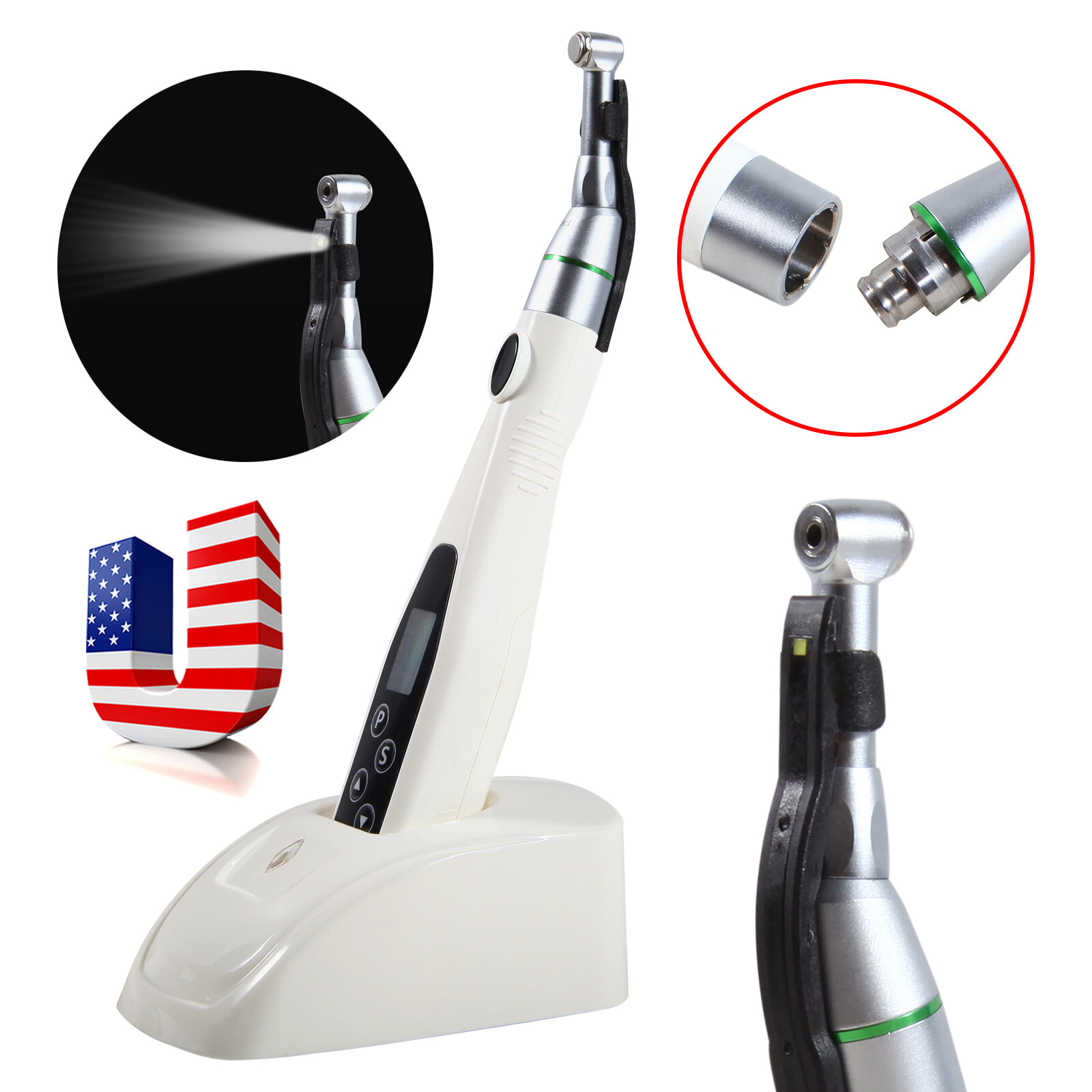 Wireless LED Dental Endodontic​ Endo Motor Root Canal 16:1 Mini Head Handpiece