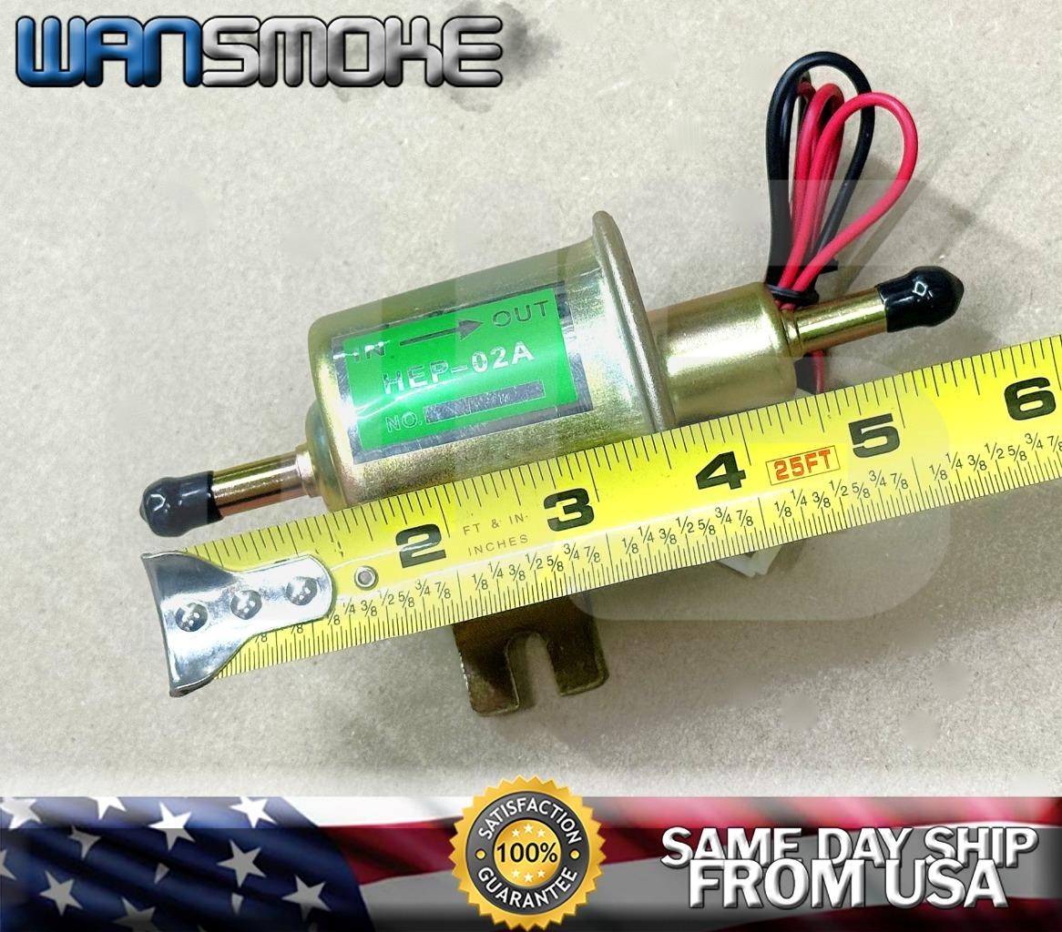 INLINE FUEL PUMP 12V ELECTRIC TRANSFER LOW PRESSURE GAS DIESEL FUEL PUMP HEP-02A