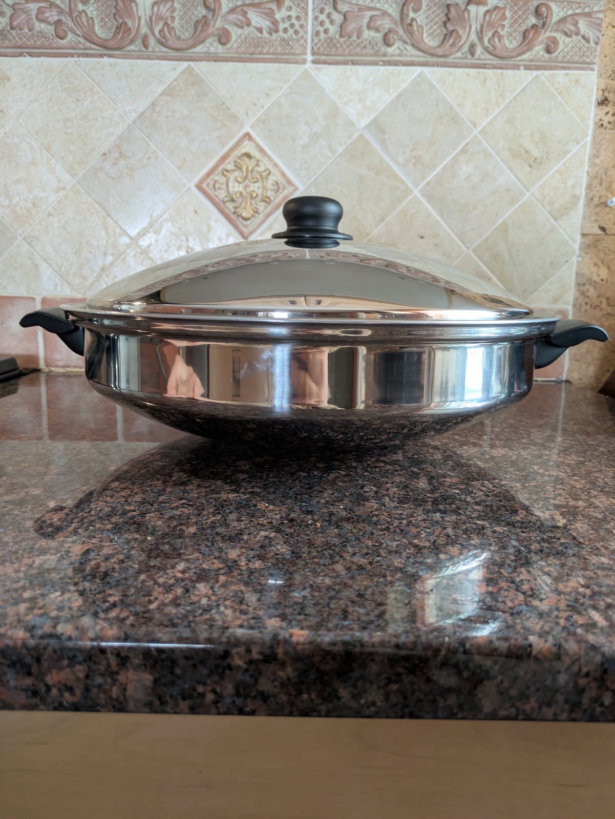 Cutco Professional Cookware 15” Wok + Lid Cover 5-Ply Stainless Steel USA